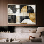 Abstract 641 Canvas Art 60 x 40 cm / Black
