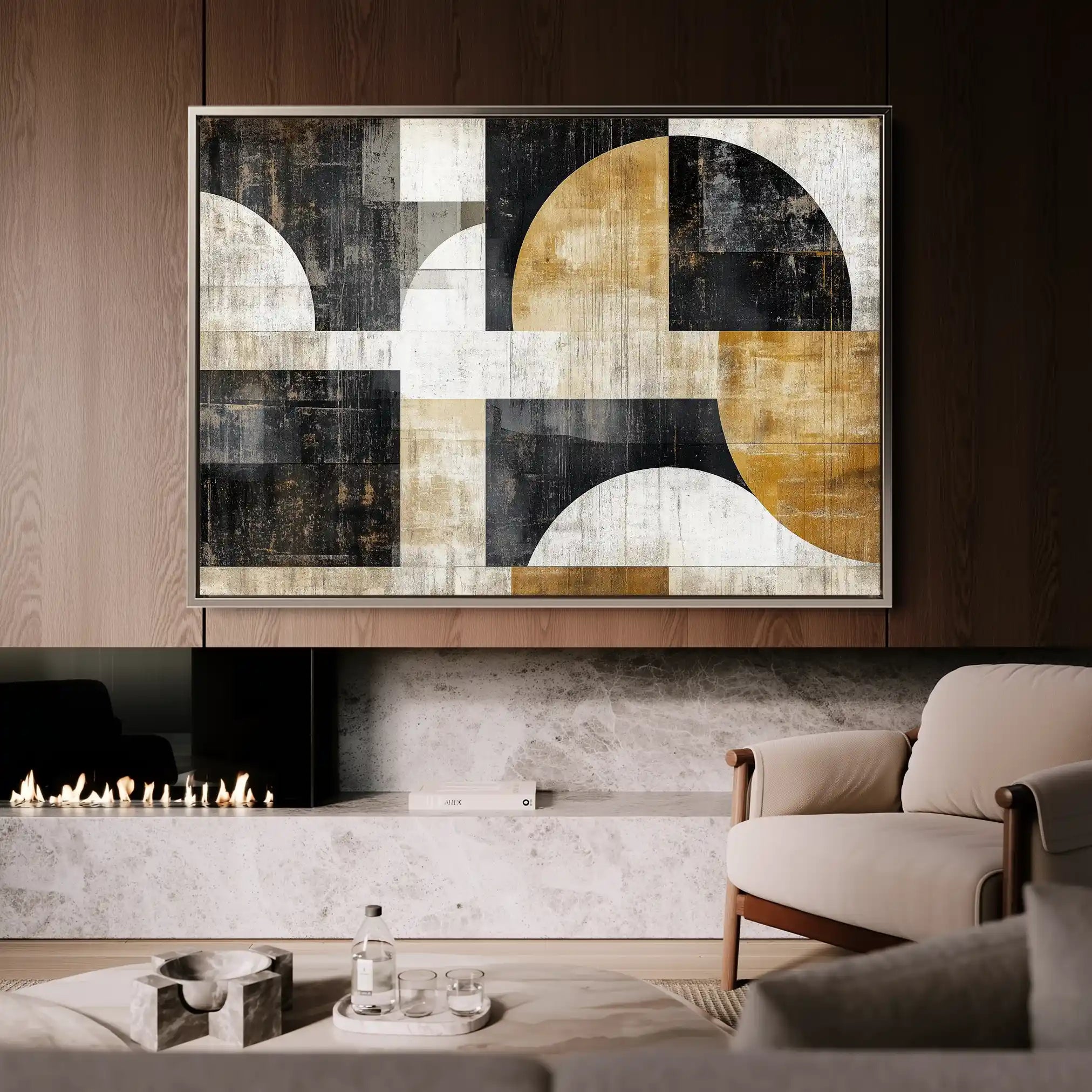 Abstract 641 Canvas Art 60 x 40 cm / Black