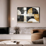 Abstract 641 Canvas Art 60 x 40 cm / Black