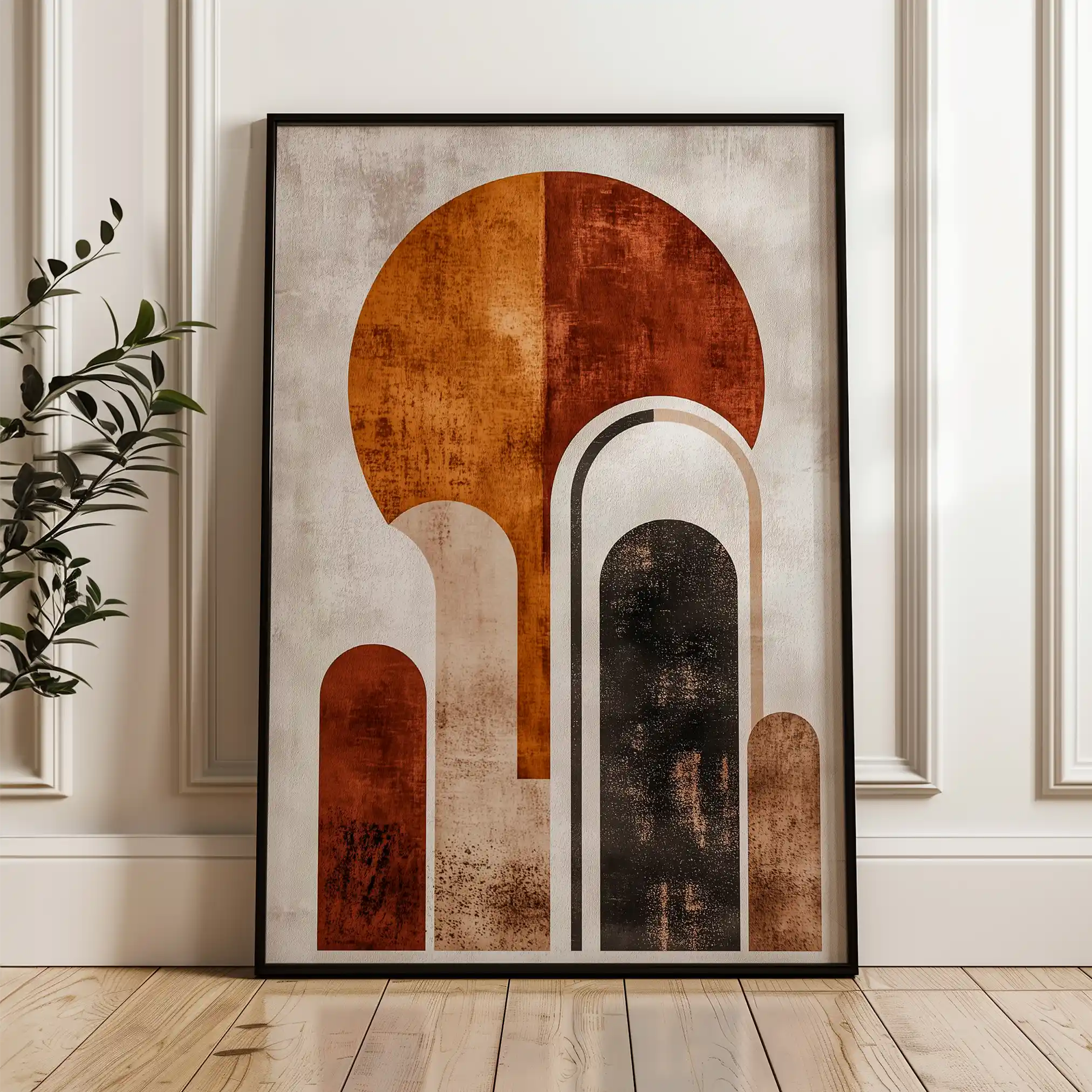 Abstract 642 Canvas Art 60 x 40 cm / Black