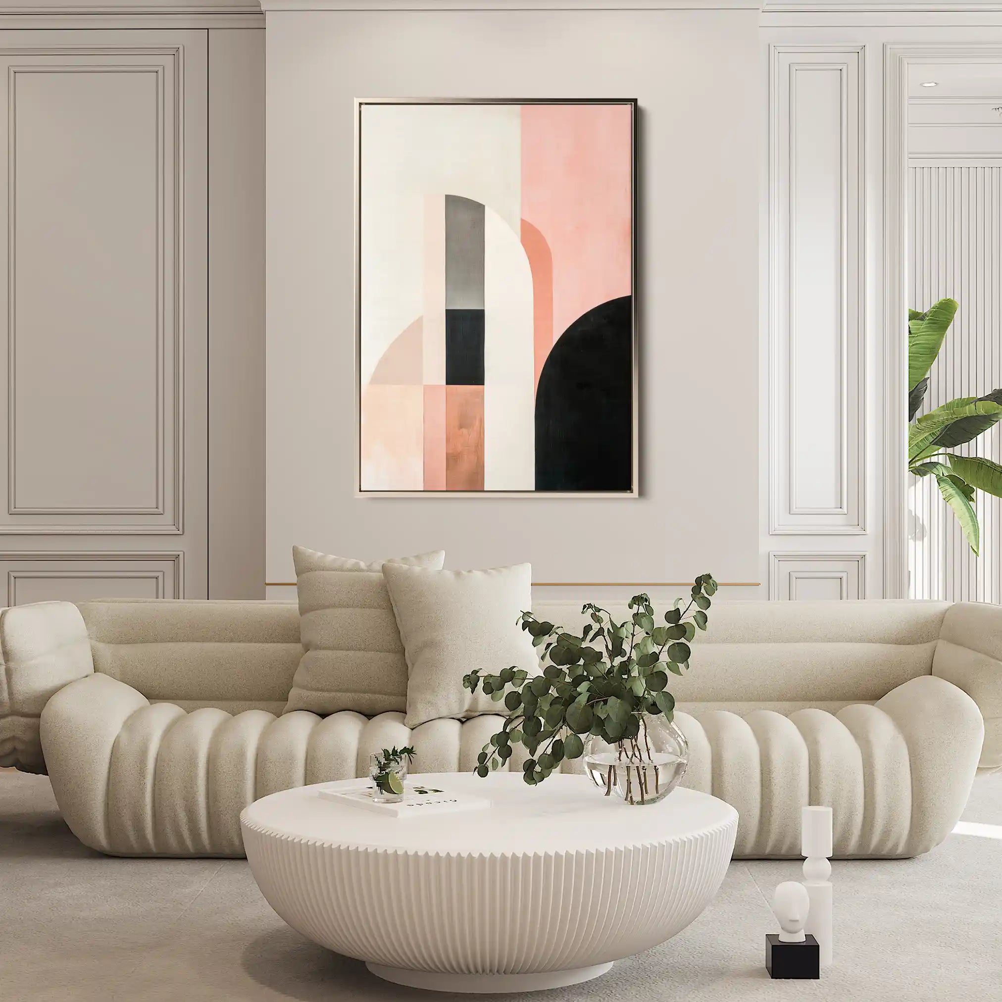 Abstract 643 Canvas Art 60 x 40 cm / Black