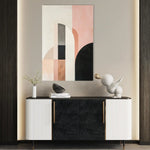 Abstract 643 Canvas Art 60 x 40 cm / Black