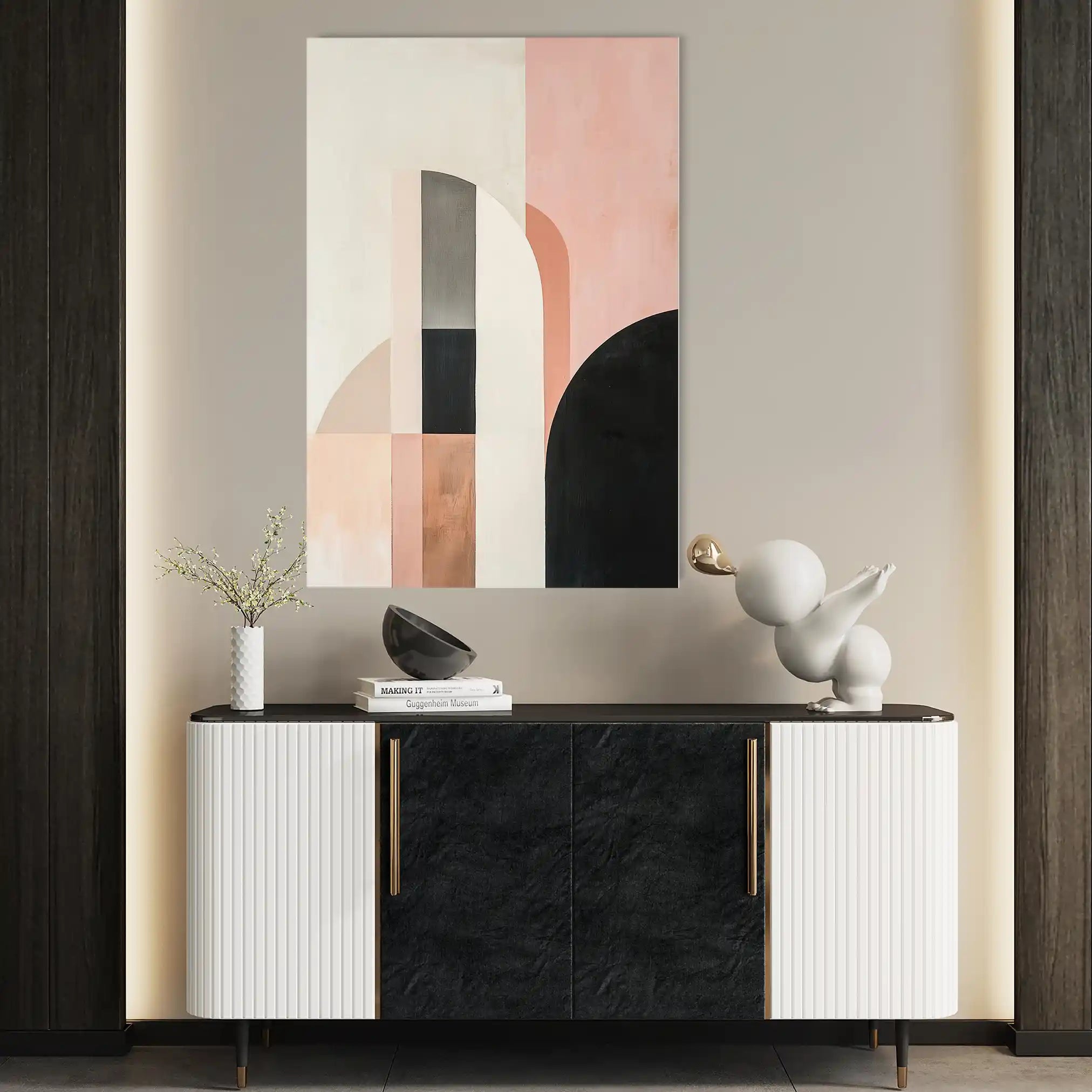 Abstract 643 Canvas Art 60 x 40 cm / Black