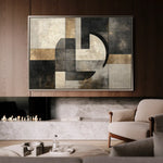 Abstract 644 Canvas Art 60 x 40 cm / Black