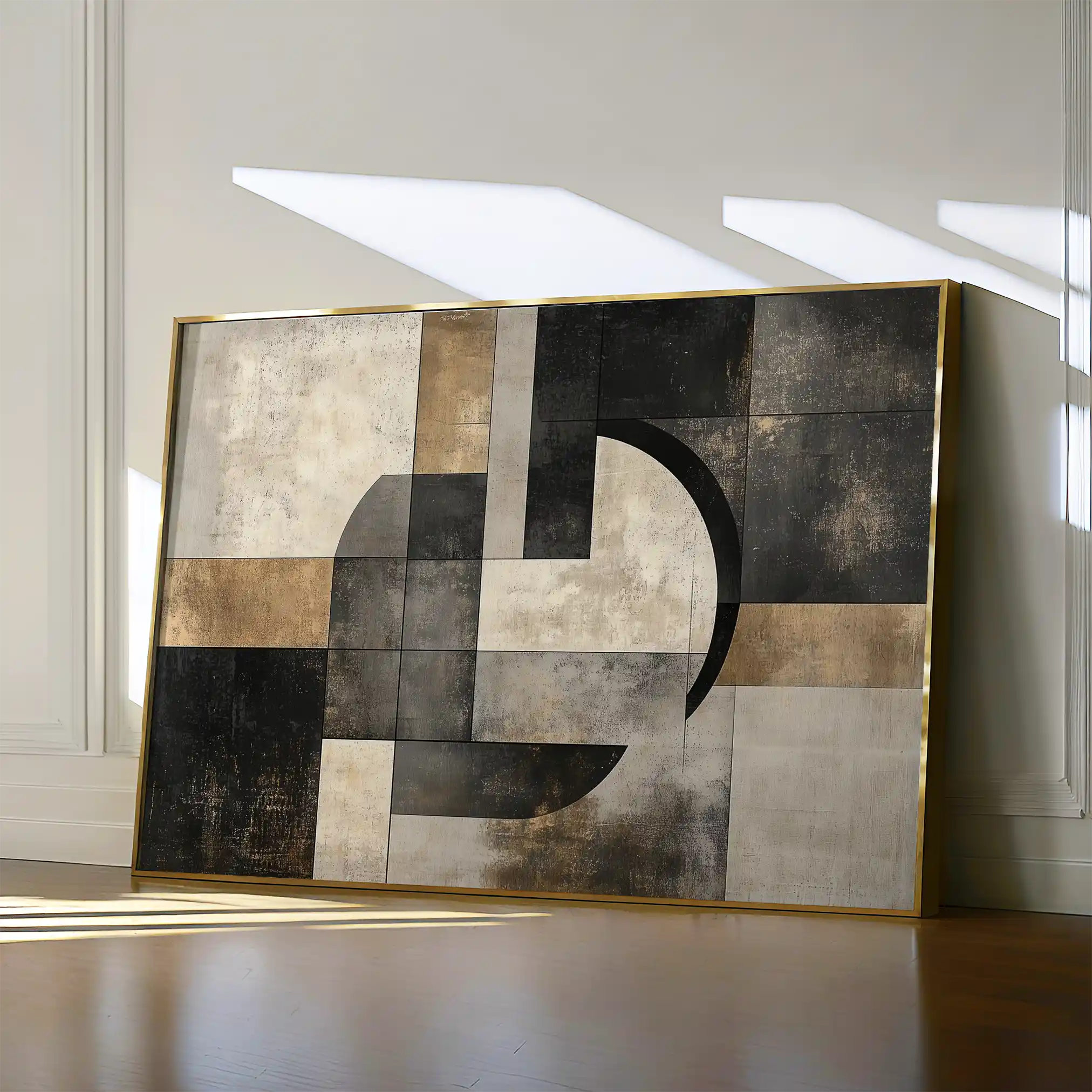 Abstract 644 Canvas Art 60 x 40 cm / Black