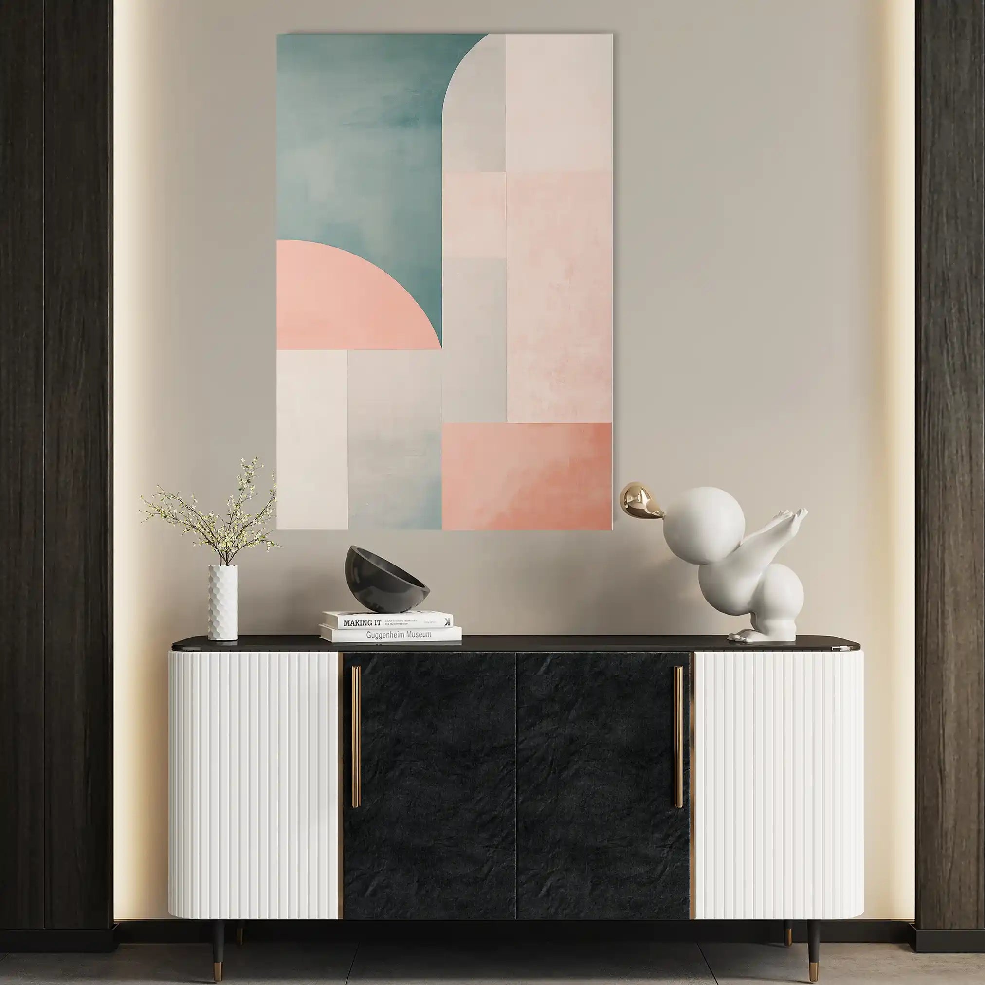 Abstract 645 Canvas Art 60 x 40 cm / Black