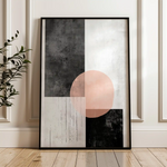 Abstract 646 Canvas Art 60 x 40 cm / Black