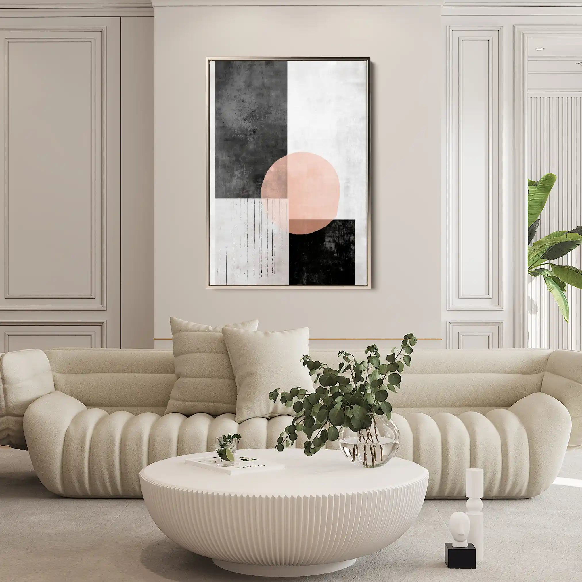 Abstract 646 Canvas Art 60 x 40 cm / Black