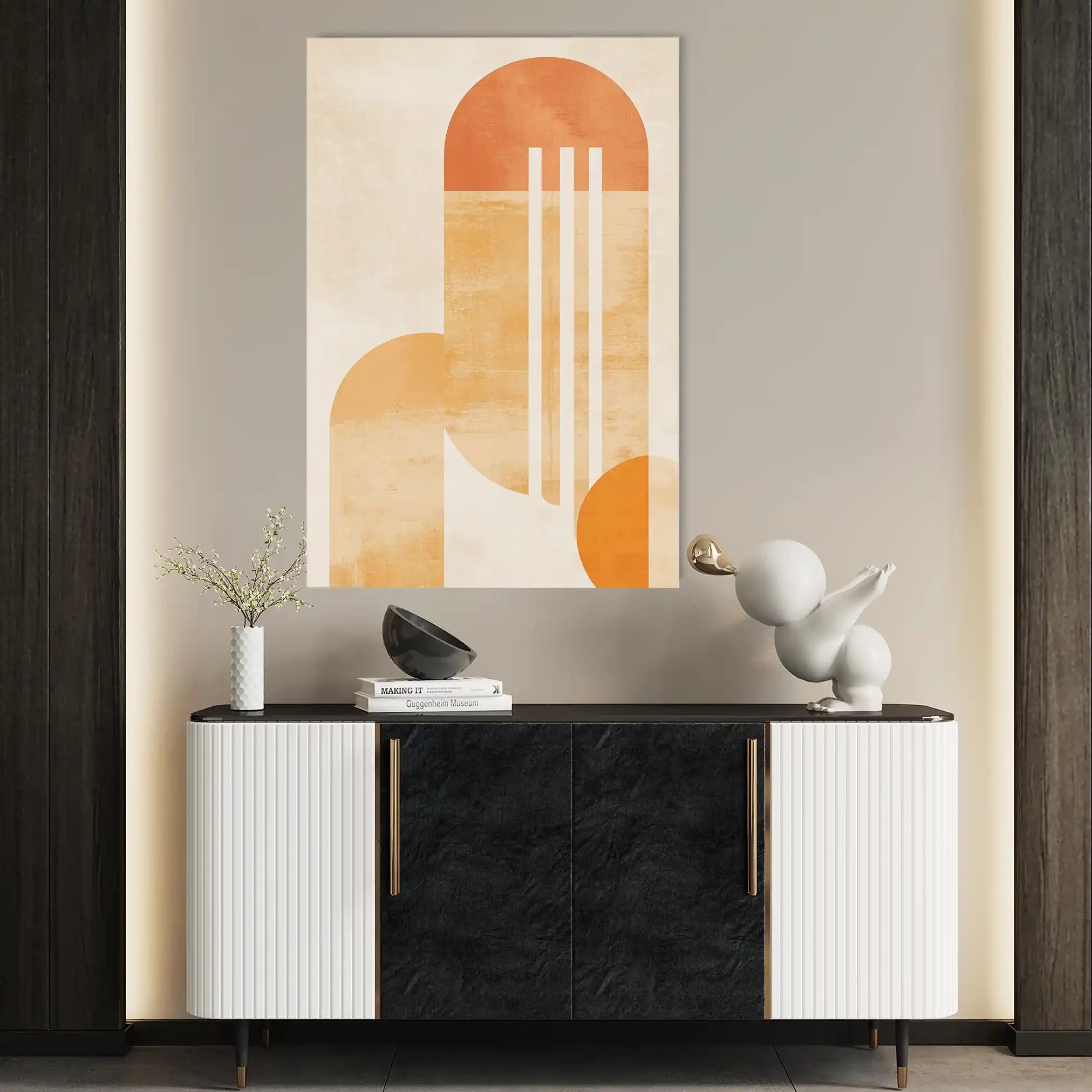 Abstract 647 Canvas Art 60 x 40 cm / Black