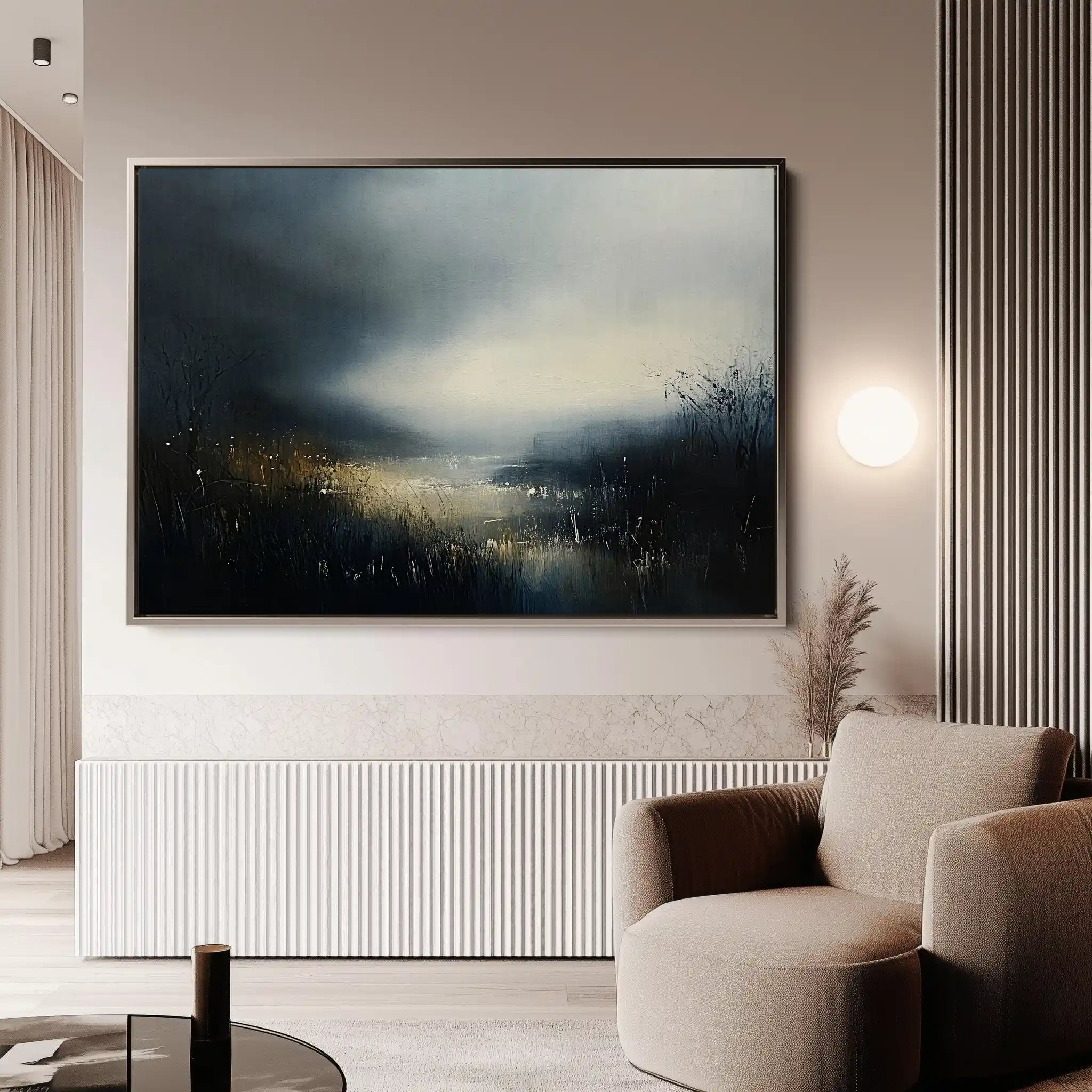 Abstract 649 Canvas Art 60 x 40 cm / Black
