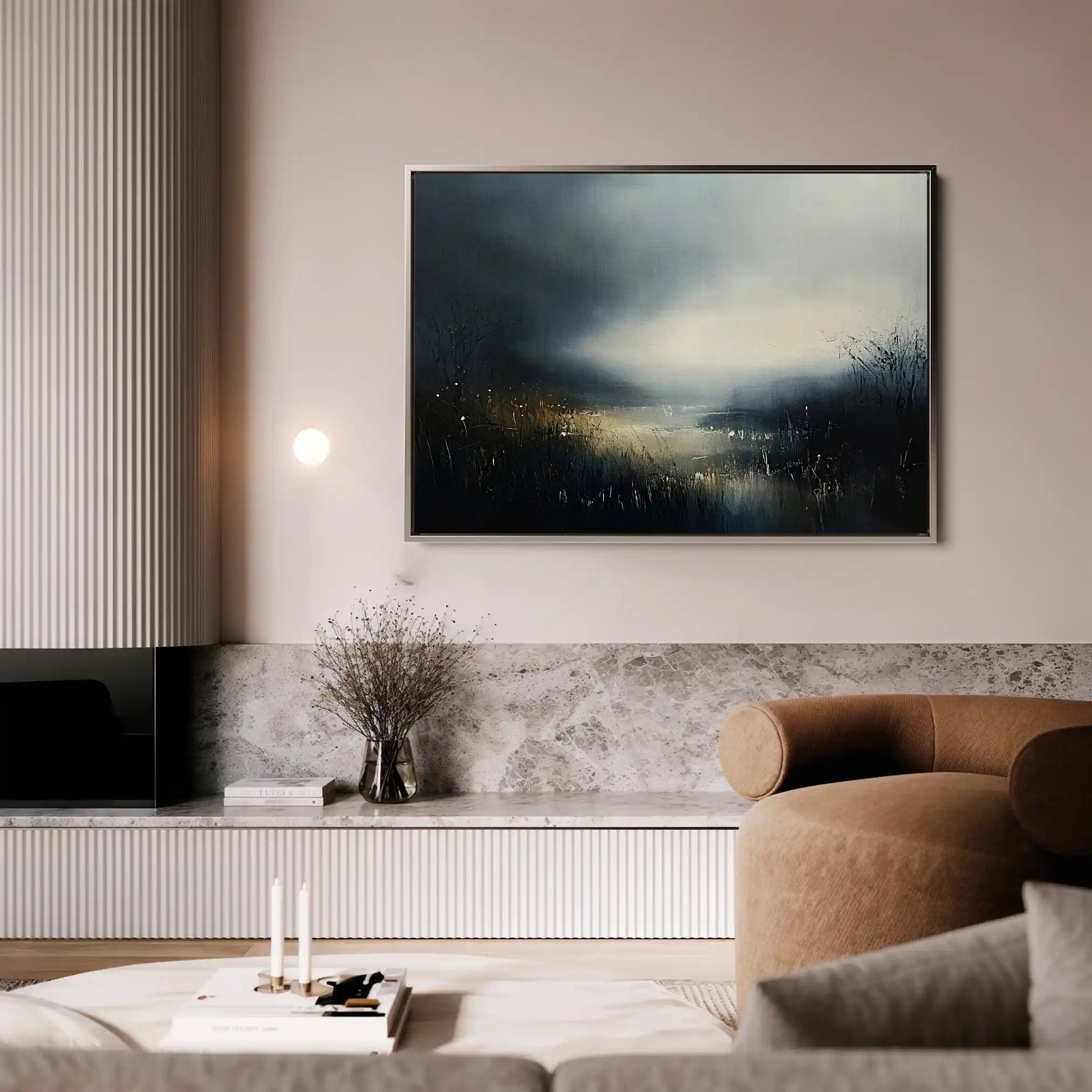 Abstract 649 Canvas Art 60 x 40 cm / Black