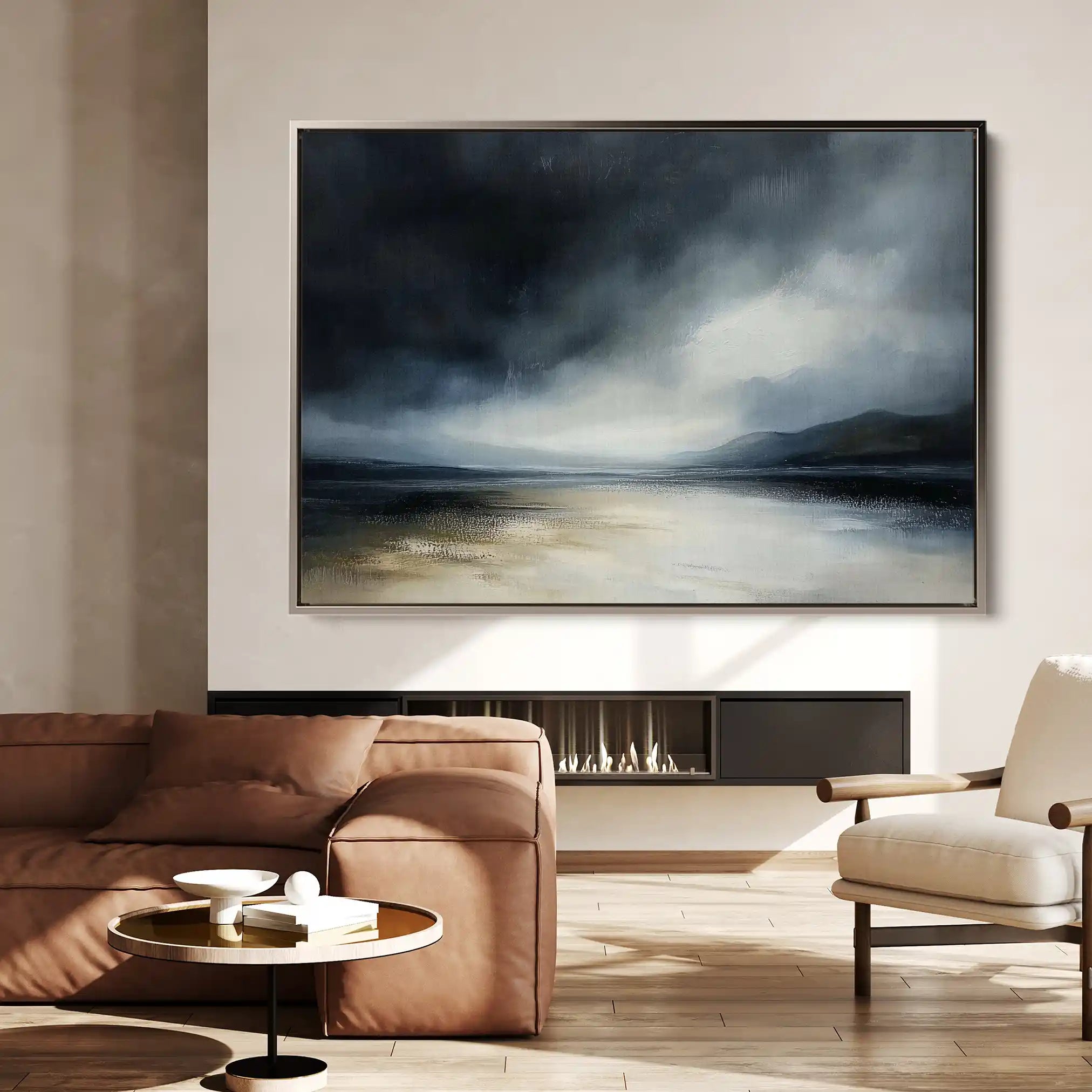 Abstract 650 Canvas Art 60 x 40 cm / Black