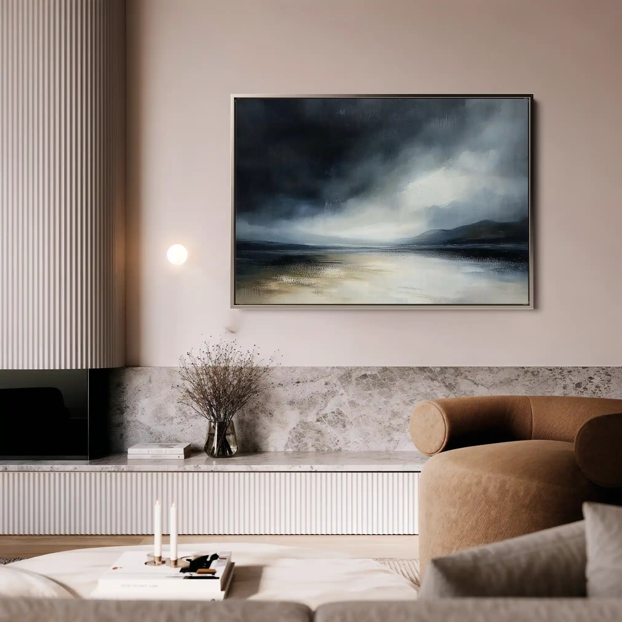Abstract 650 Canvas Art 60 x 40 cm / Black