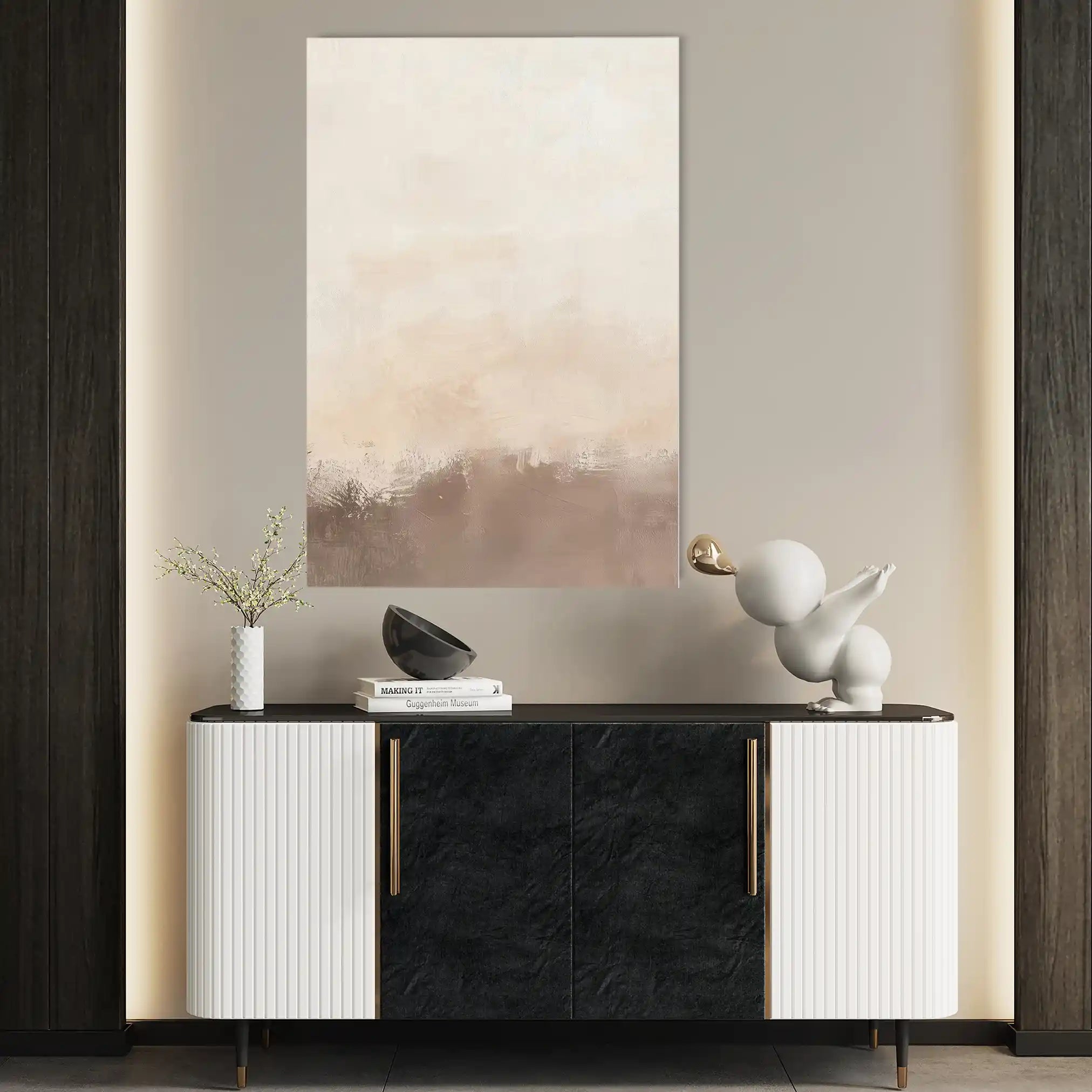 Abstract 651 Canvas Art 60 x 40 cm / Black