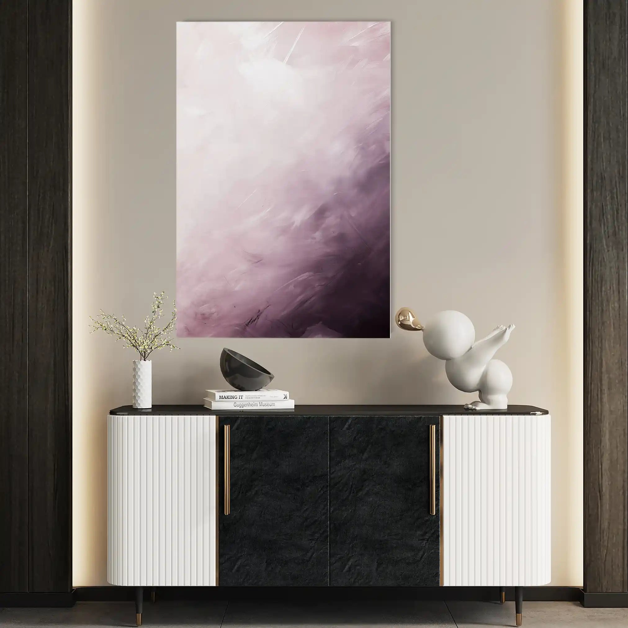 Abstract 652 Canvas Art 60 x 40 cm / Black