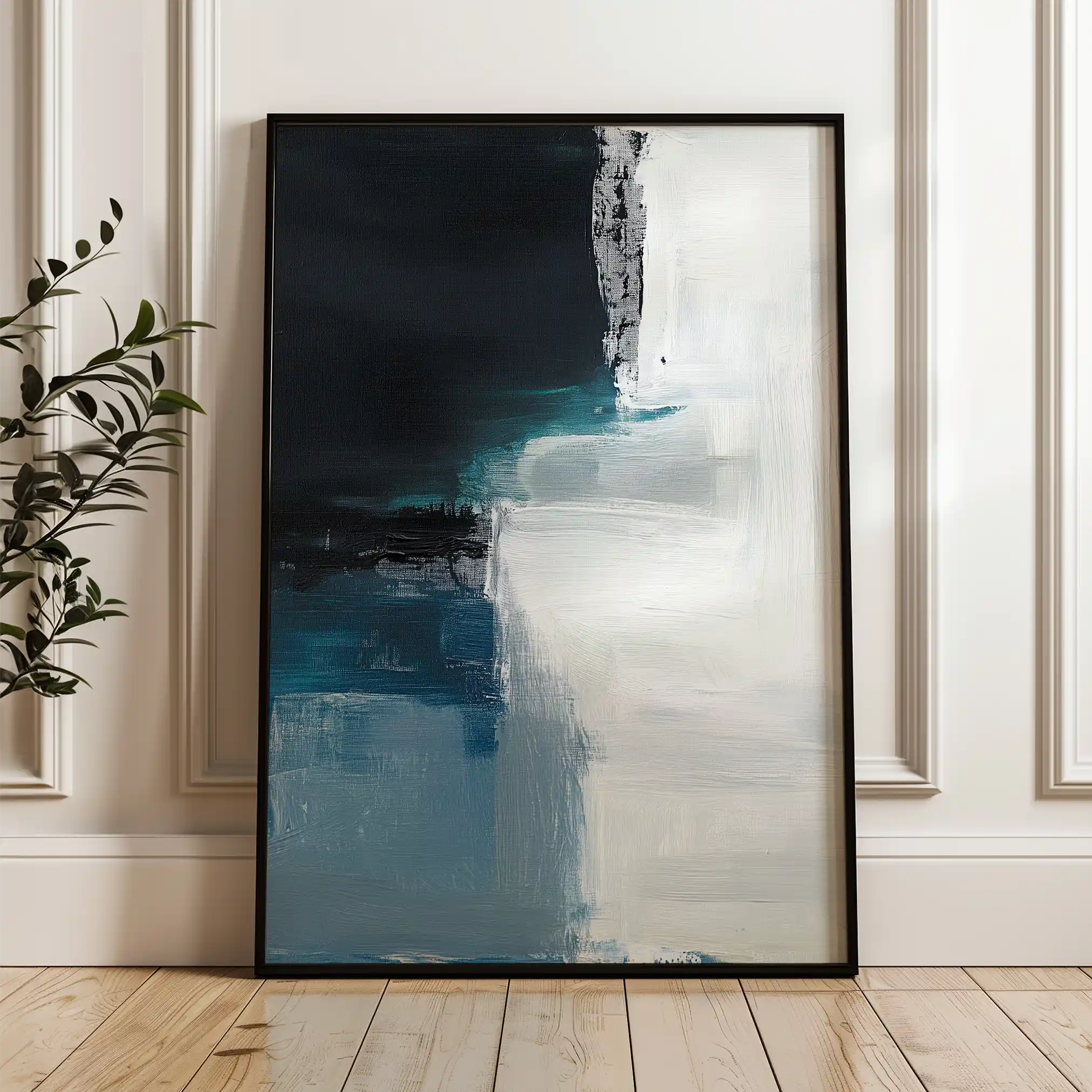 Abstract 653 Canvas Art 60 x 40 cm / Black