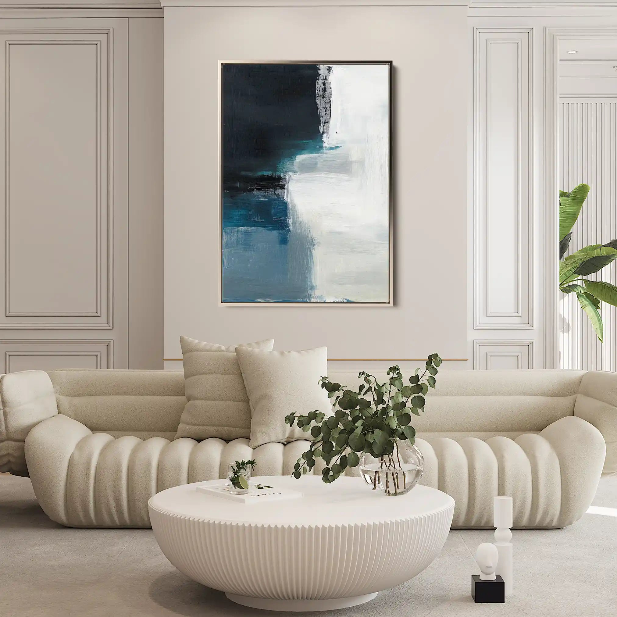 Abstract 653 Canvas Art 60 x 40 cm / Black