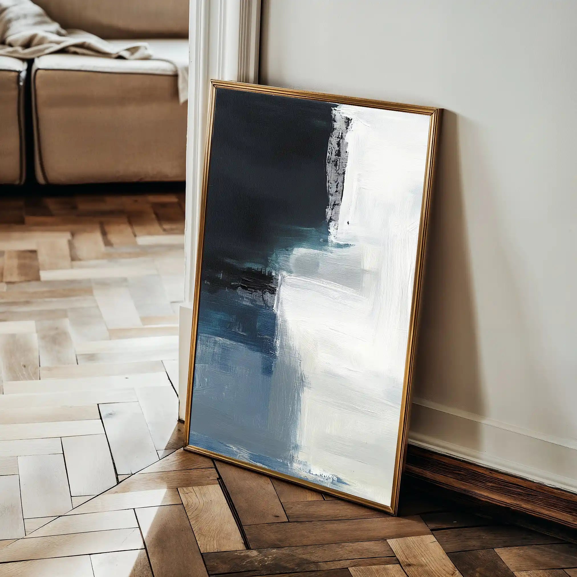 Abstract 653 Canvas Art 60 x 40 cm / Black