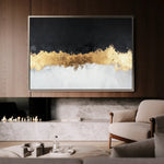 Abstract 654 Canvas Art 60 x 40 cm / Black