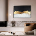 Abstract 654 Canvas Art 60 x 40 cm / Black