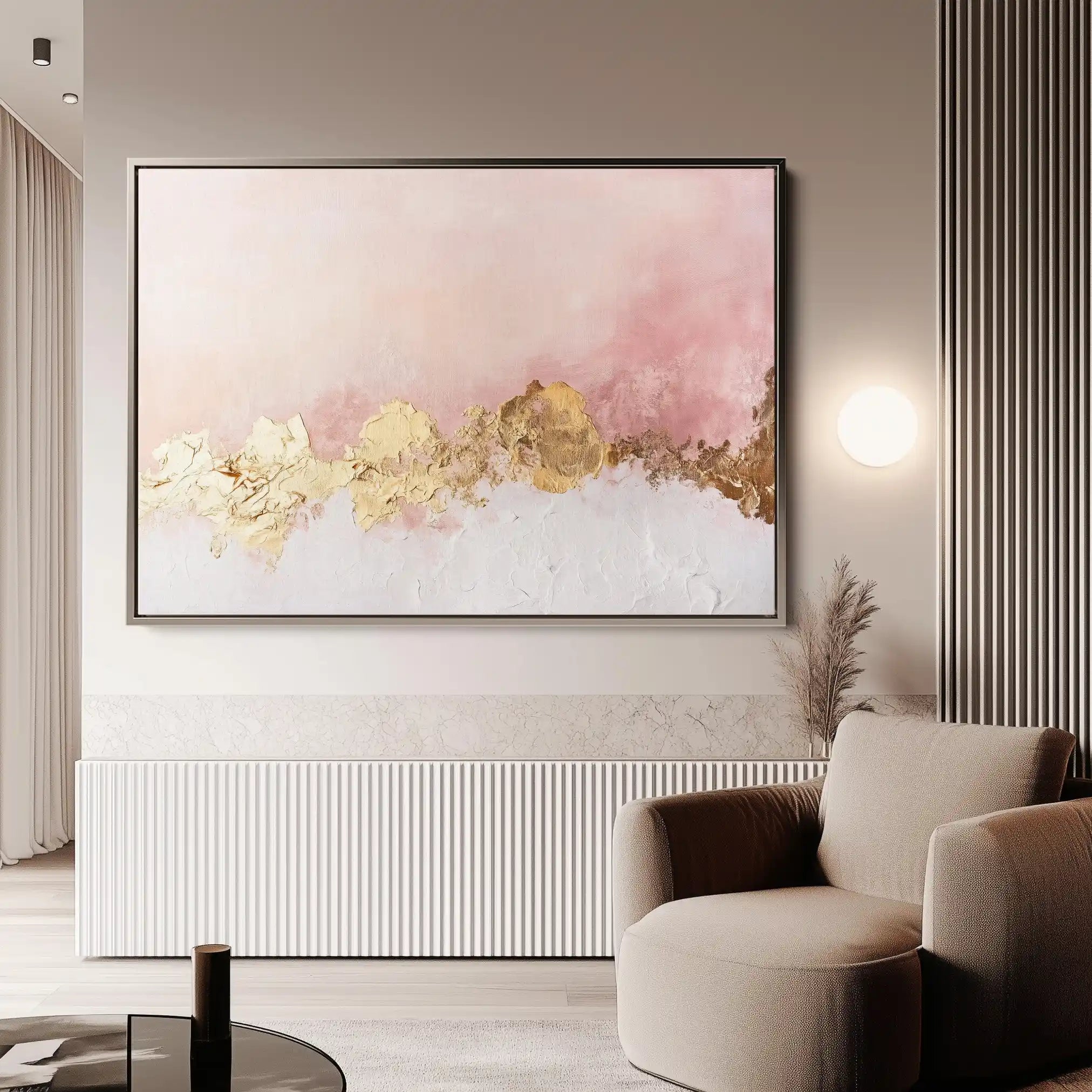 Abstract 656 Canvas Art 60 x 40 cm / Black