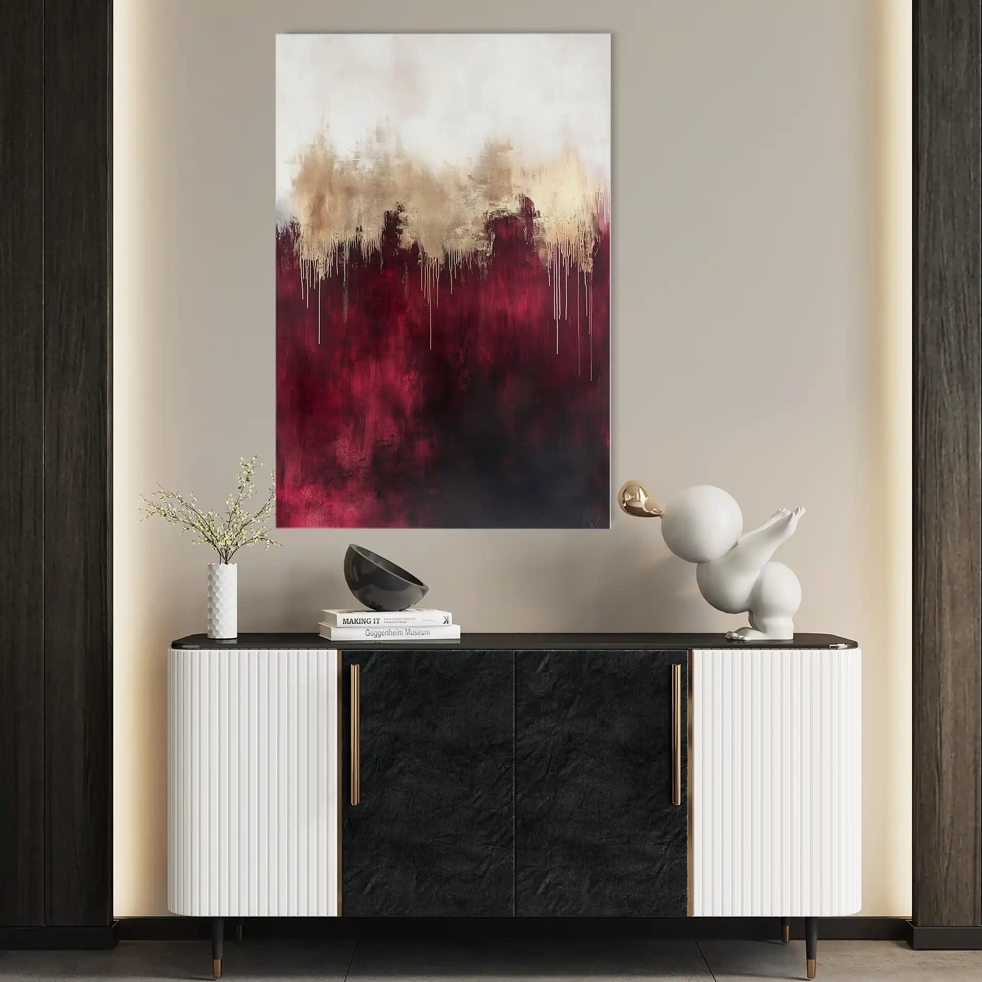 Abstract 659 Canvas Art 60 x 40 cm / Black