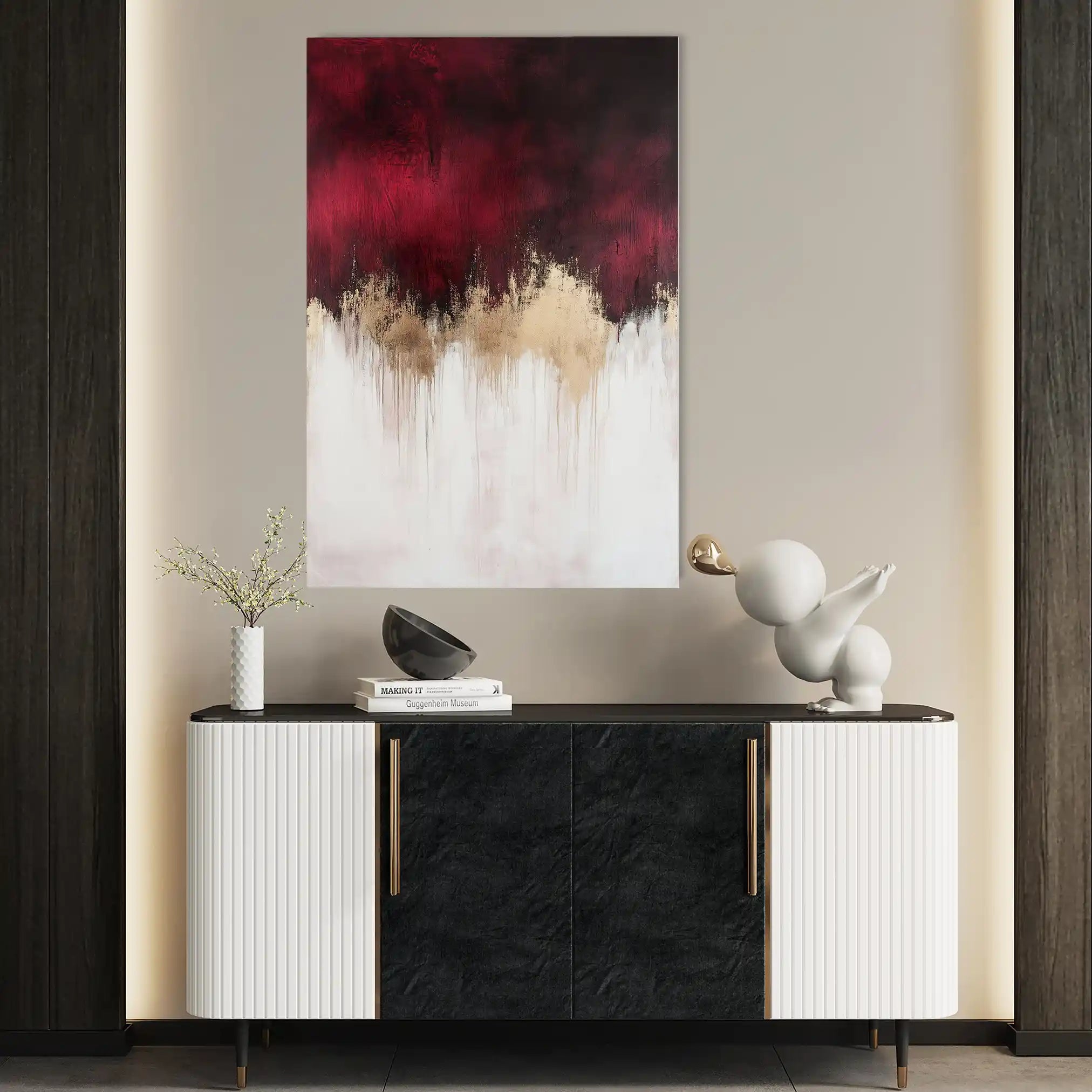 Abstract 660 Canvas Art 60 x 40 cm / Black