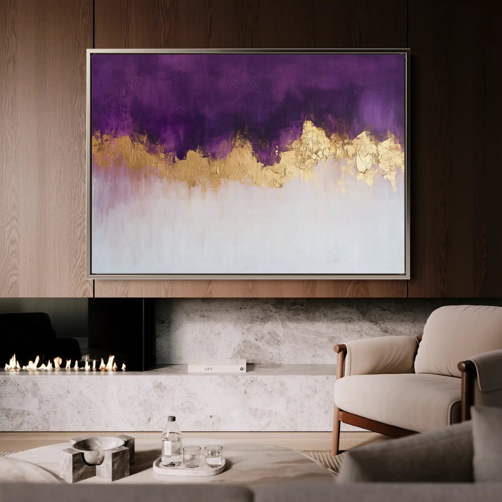 Abstract 661 Canvas Art 60 x 40 cm / Black