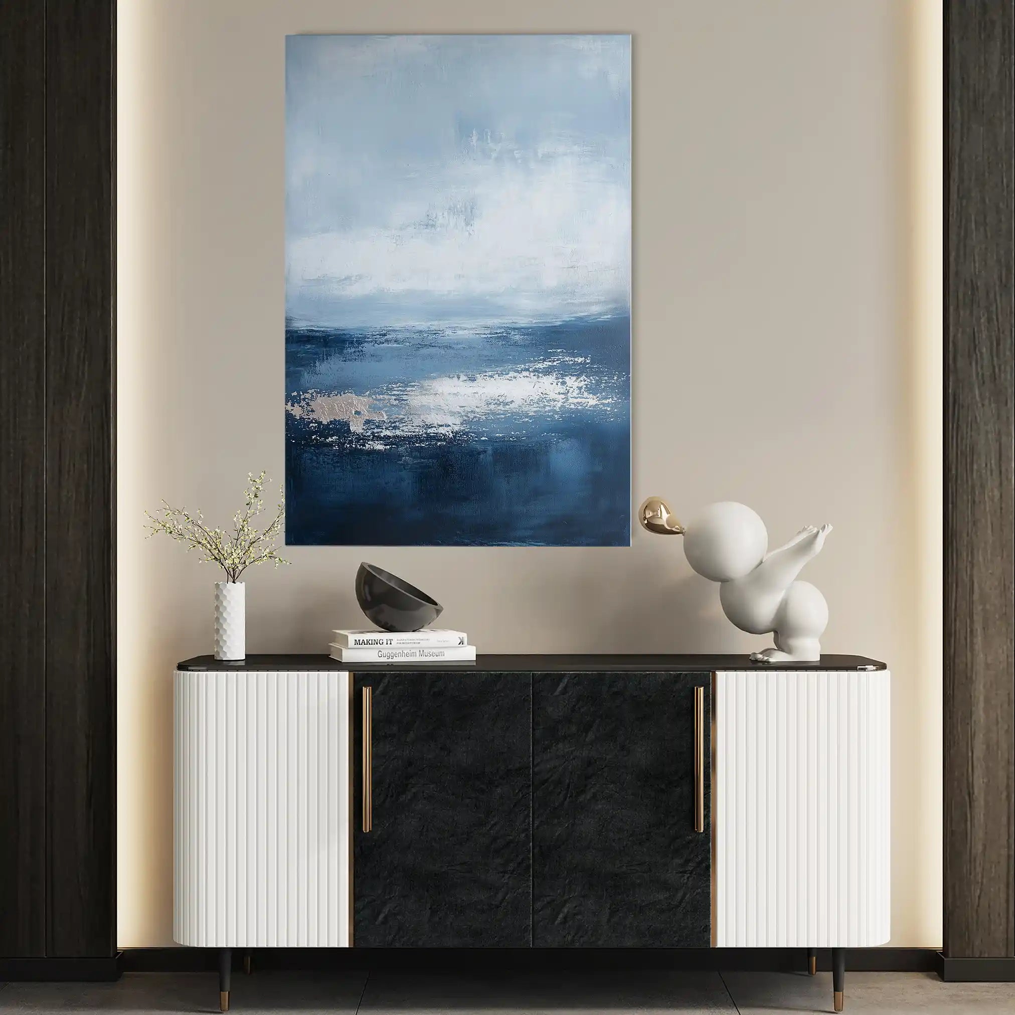 Abstract 662 Canvas Art 60 x 40 cm / Black