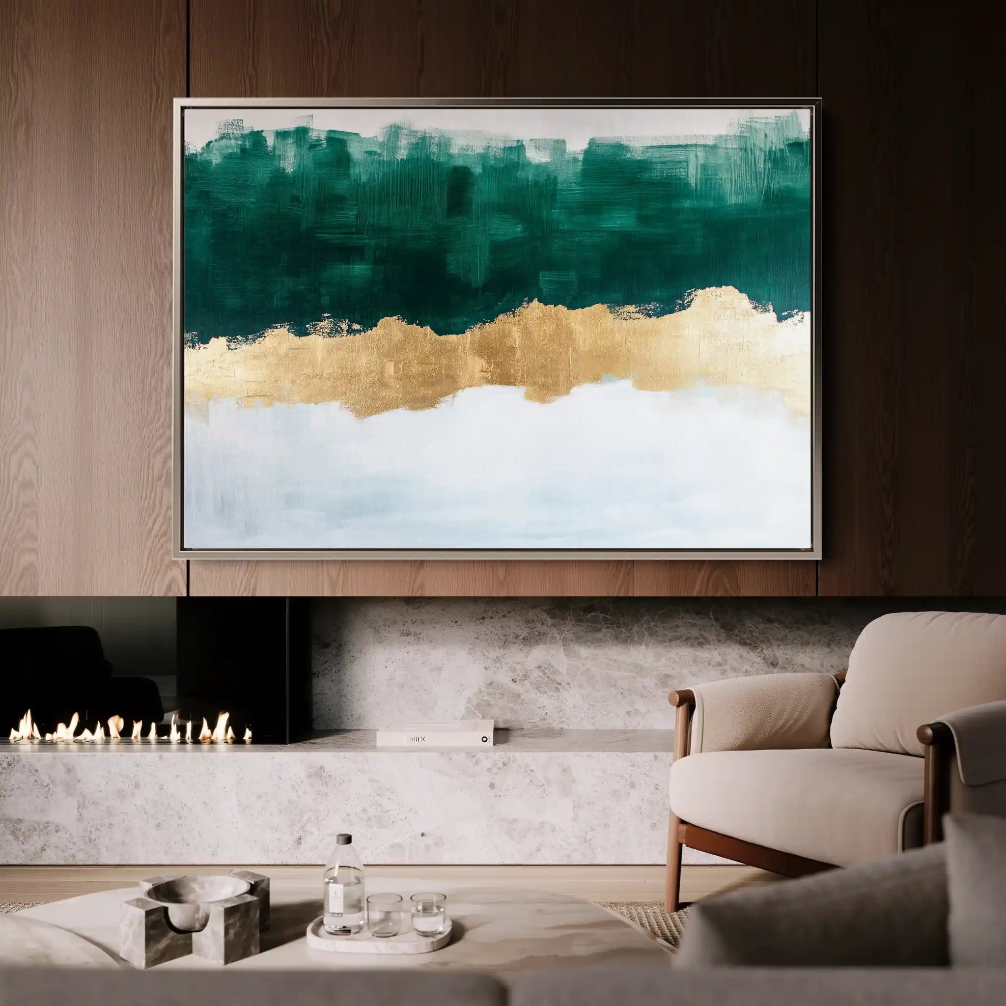 Abstract 663 Canvas Art 60 x 40 cm / Black