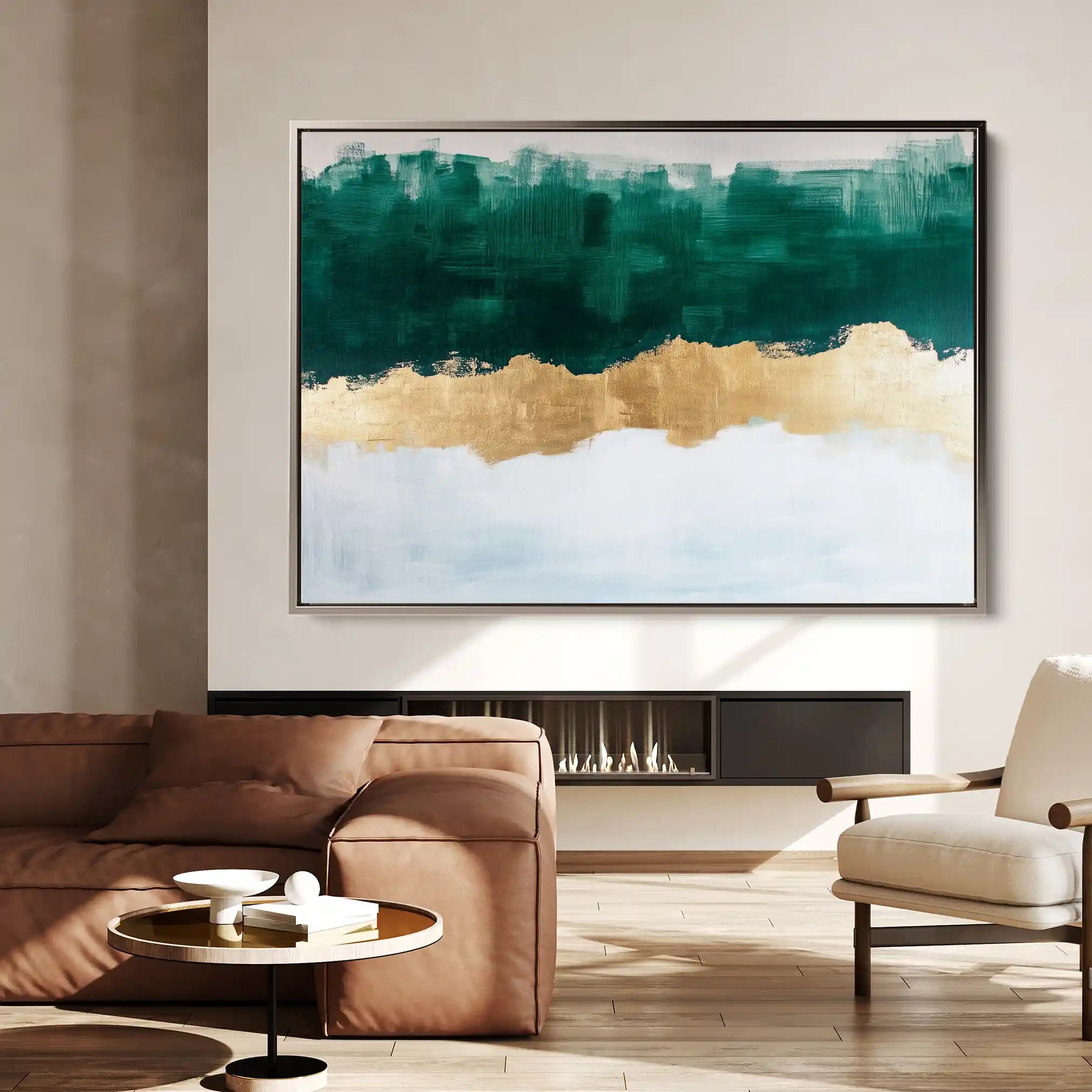Abstract 663 Canvas Art 60 x 40 cm / Black