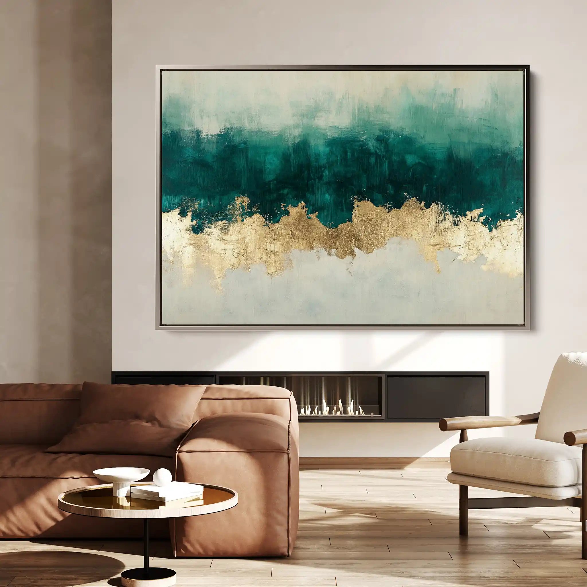 Abstract 664 Canvas Art 60 x 40 cm / Black