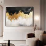 Abstract 665 Canvas Art 60 x 40 cm / Black