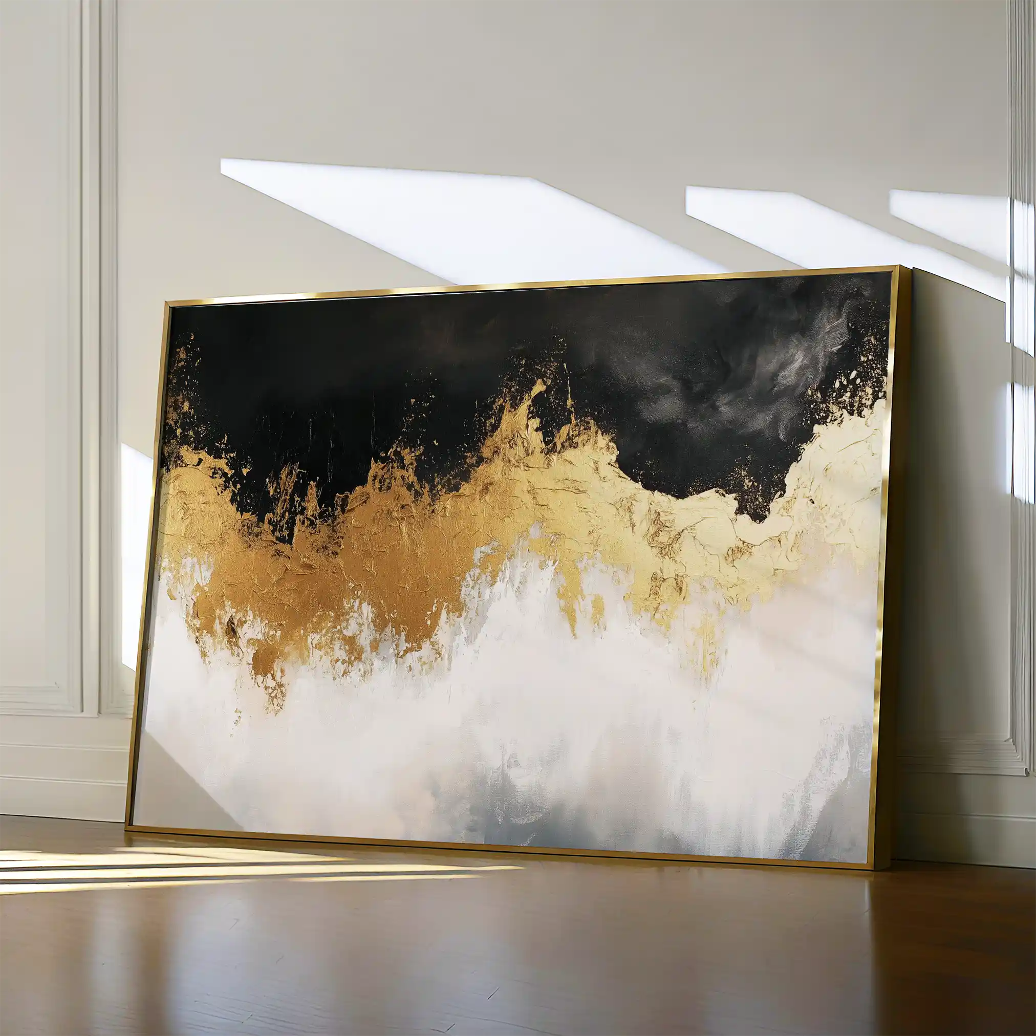 Abstract 665 Canvas Art 60 x 40 cm / Black
