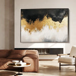 Abstract 665 Canvas Art 60 x 40 cm / Black