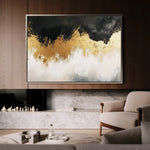 Abstract 665 Canvas Art 60 x 40 cm / Black