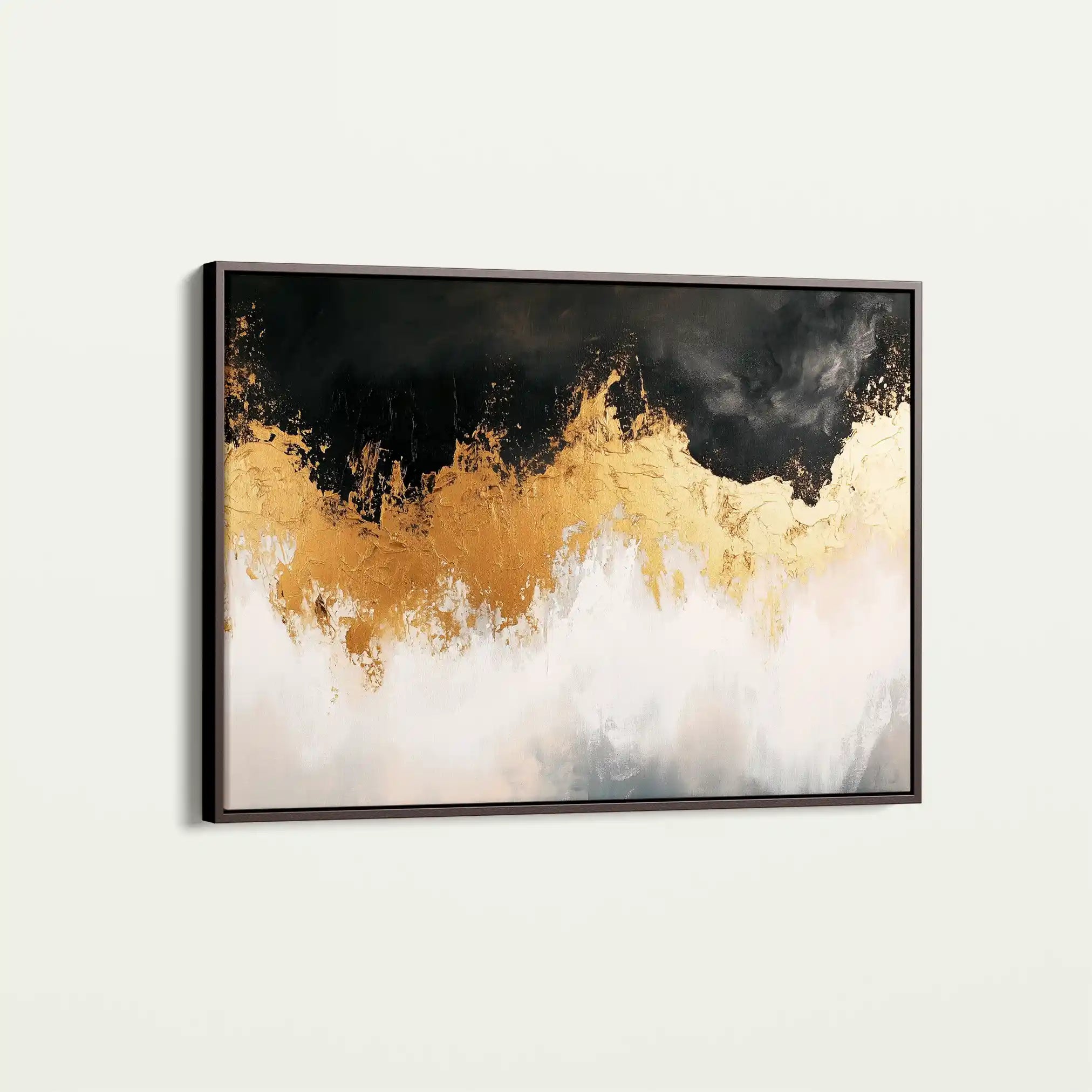 Abstract 665 Canvas Art 60 x 40 cm / Black