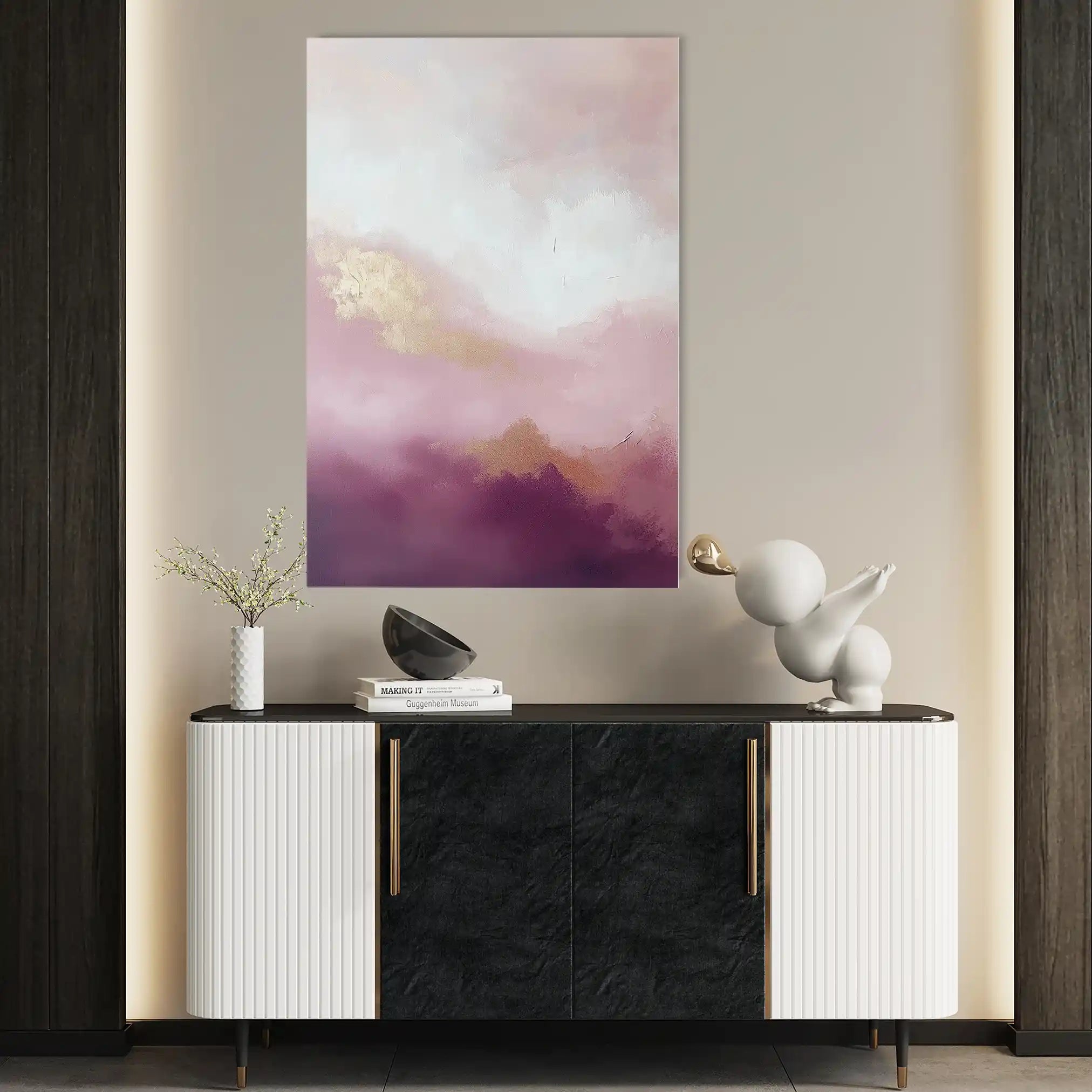 Abstract 667 Canvas Art 60 x 40 cm / Black