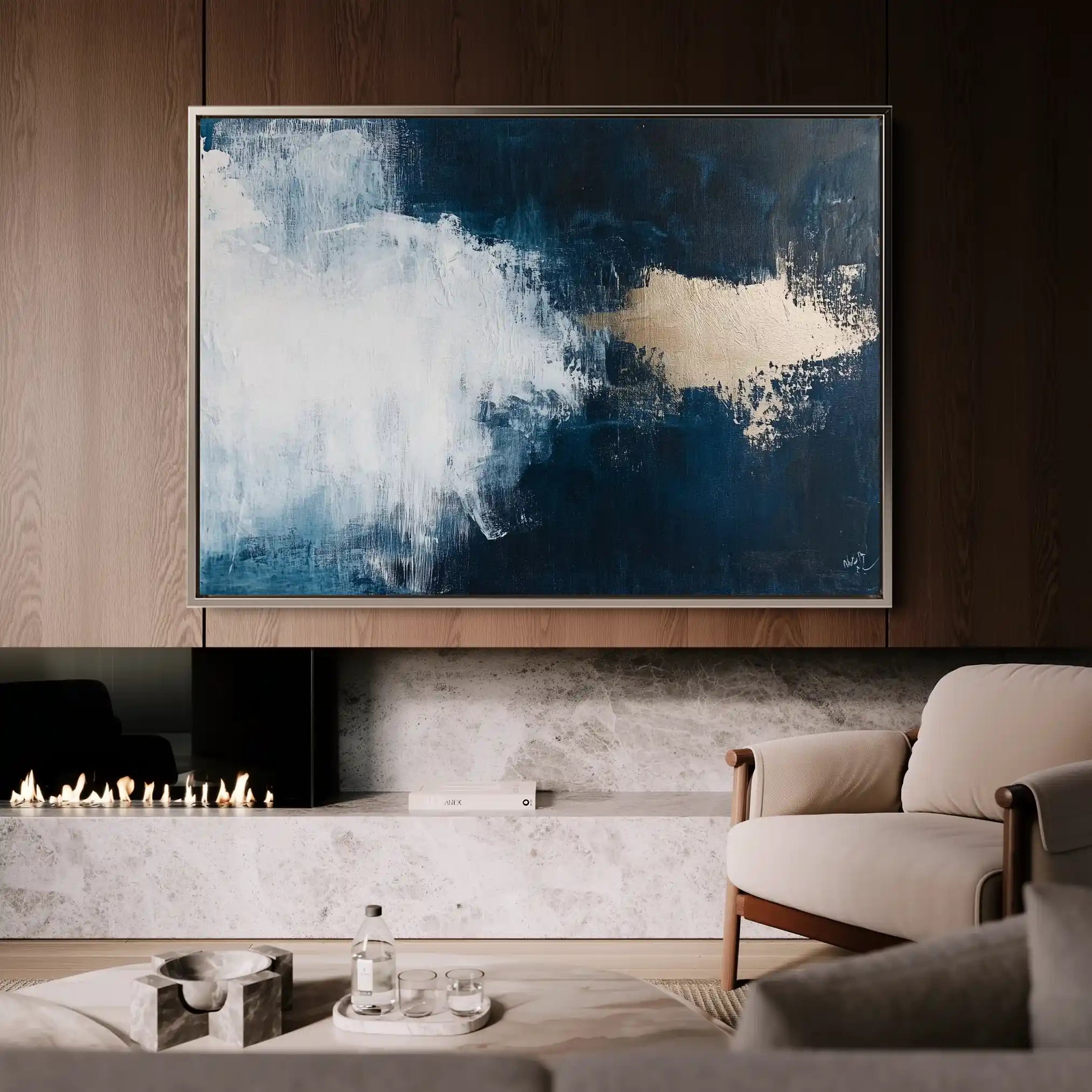 Abstract 669 Canvas Art 60 x 40 cm / Black