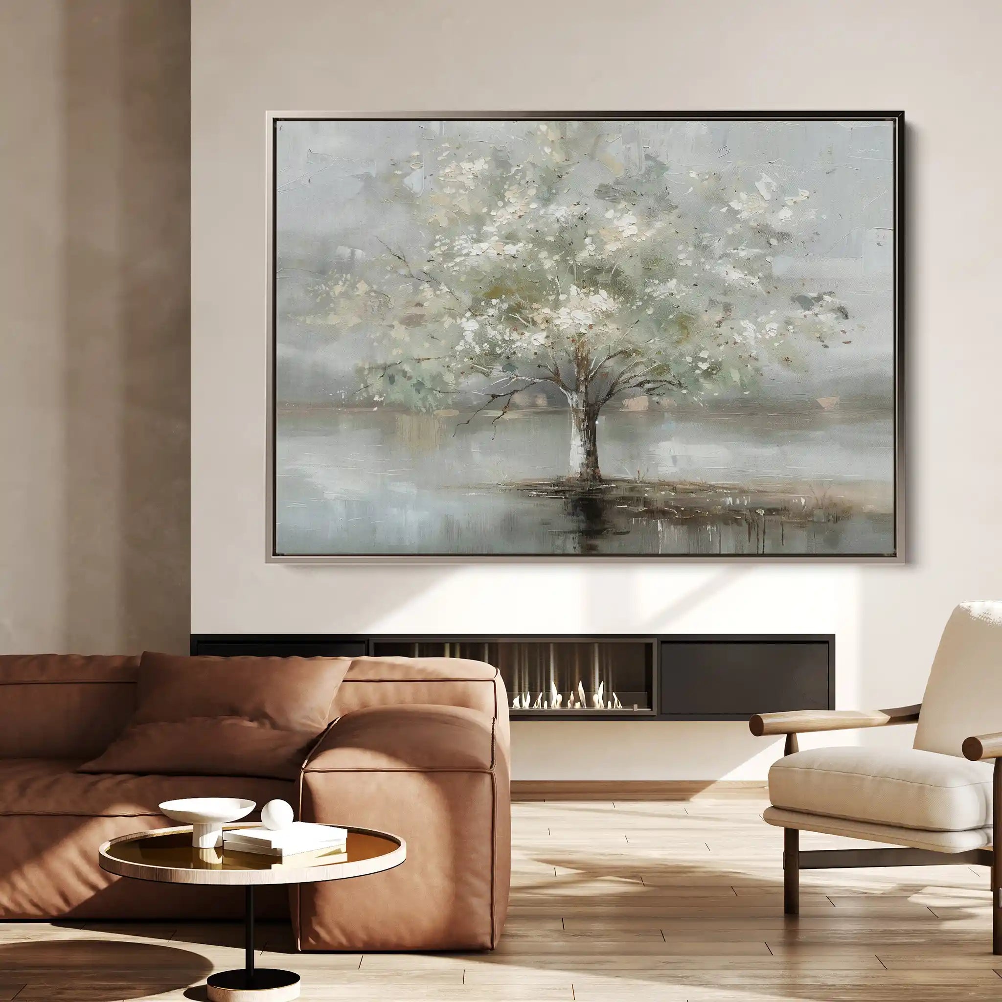Floral 670 Canvas Art 60 x 40 cm / Black