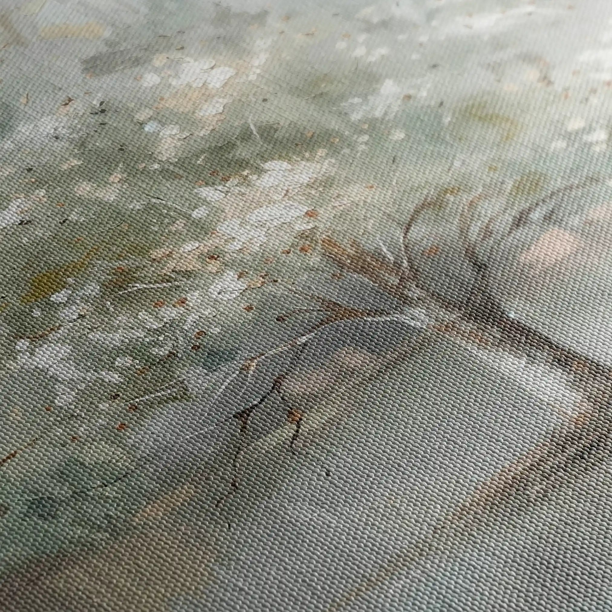 Floral 670 Canvas Art 60 x 40 cm / Black