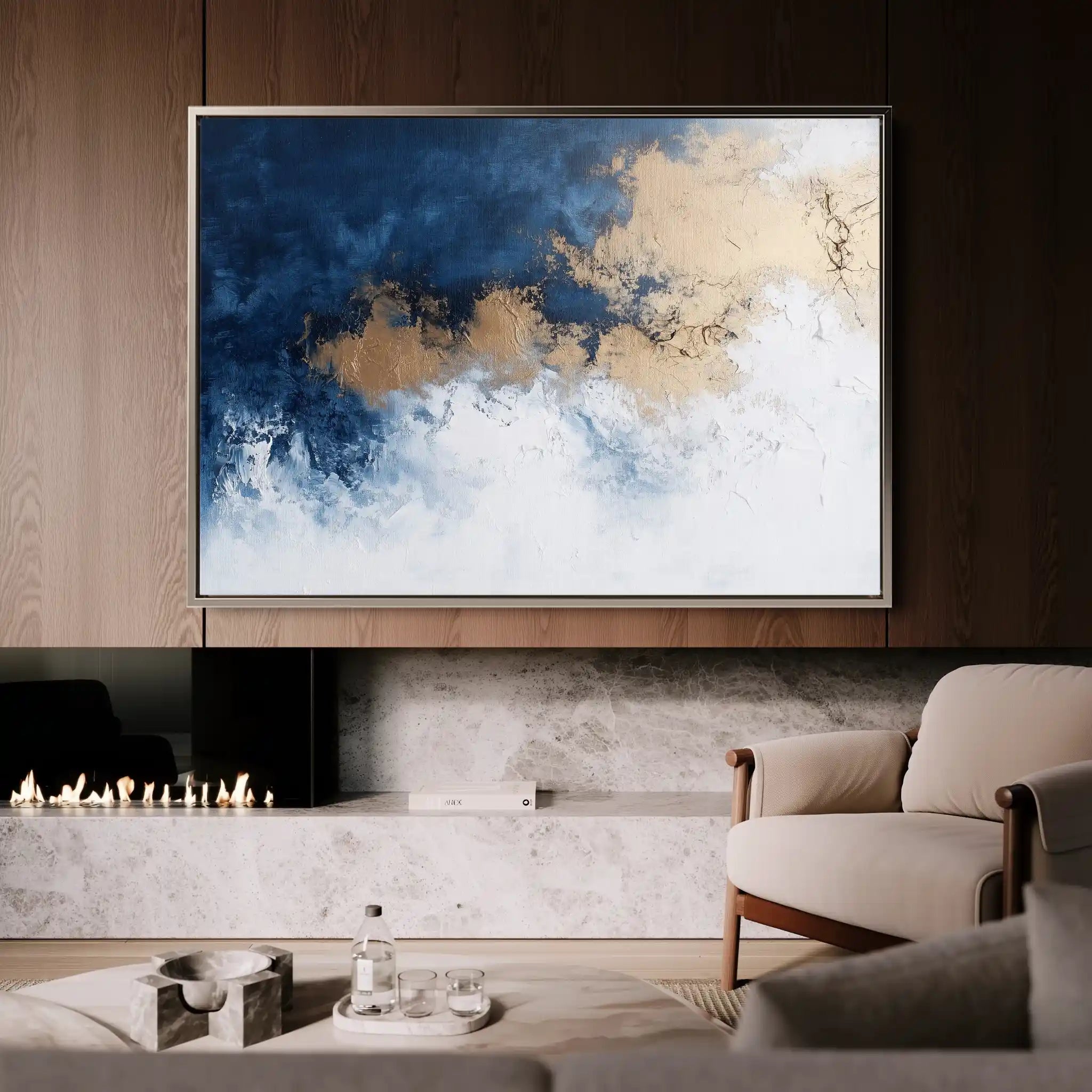 Abstract 671 Canvas Art 60 x 40 cm / Black