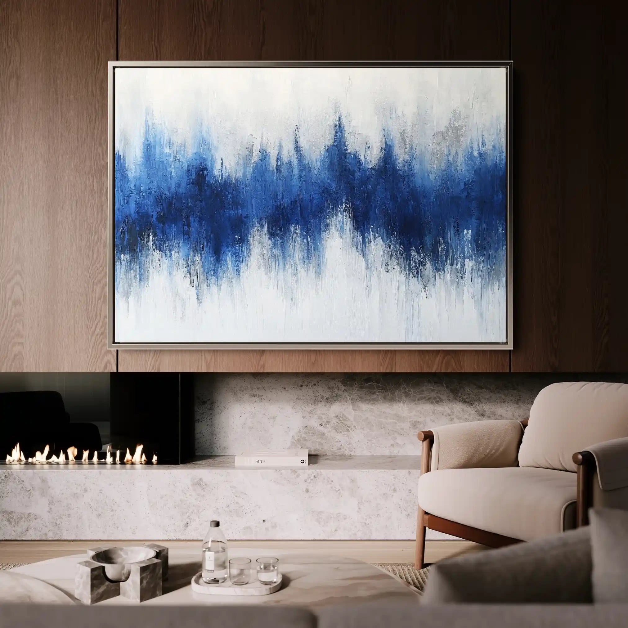 Abstract 673 Canvas Art 60 x 40 cm / Black