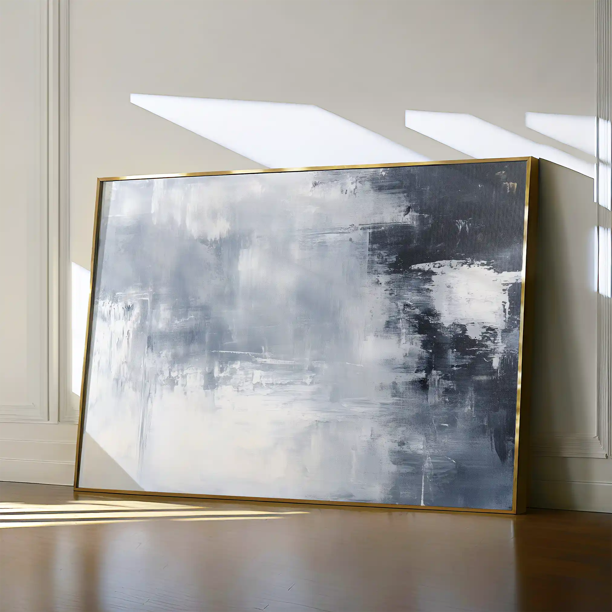 Abstract 675 Canvas Art 60 x 40 cm / Black