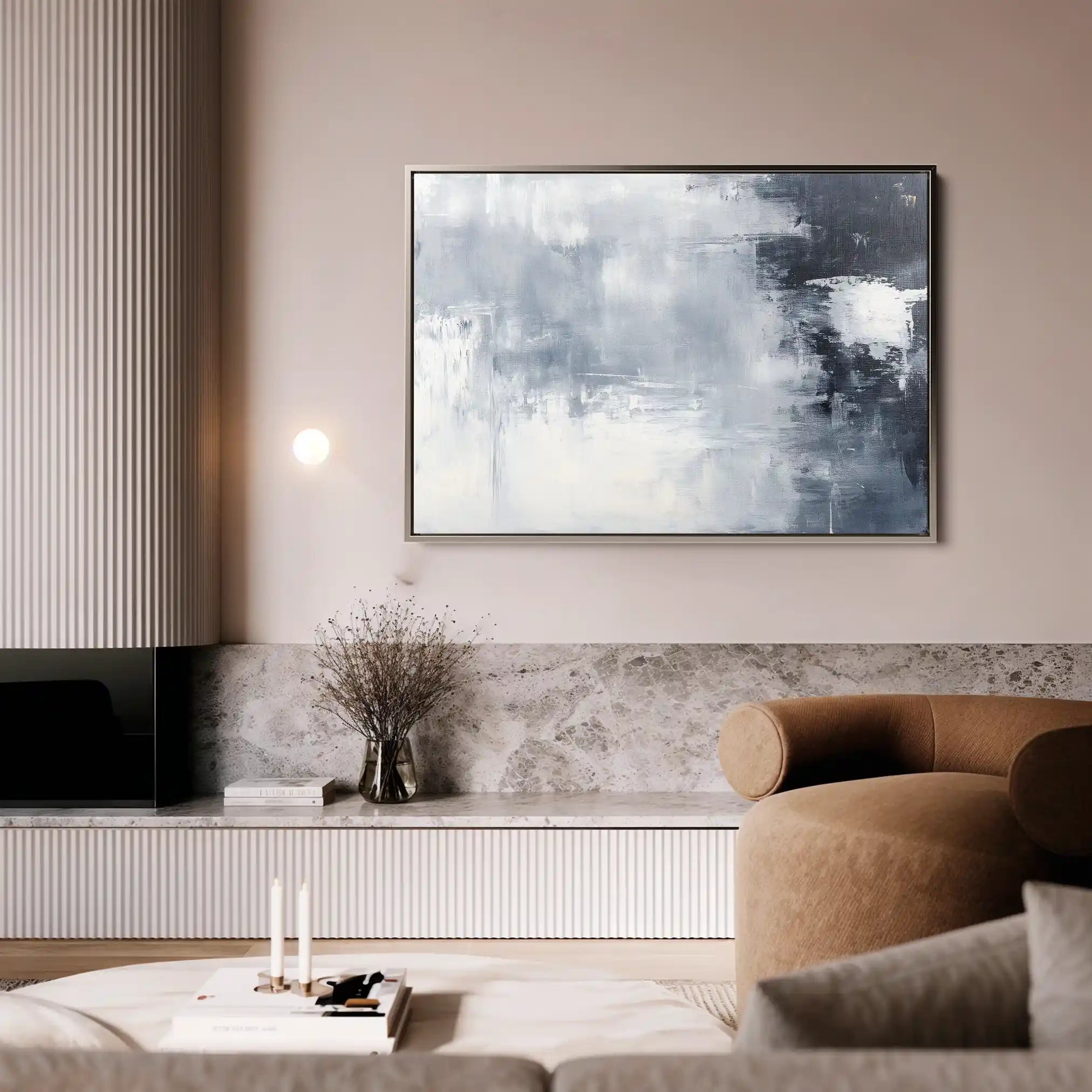 Abstract 675 Canvas Art 60 x 40 cm / Black
