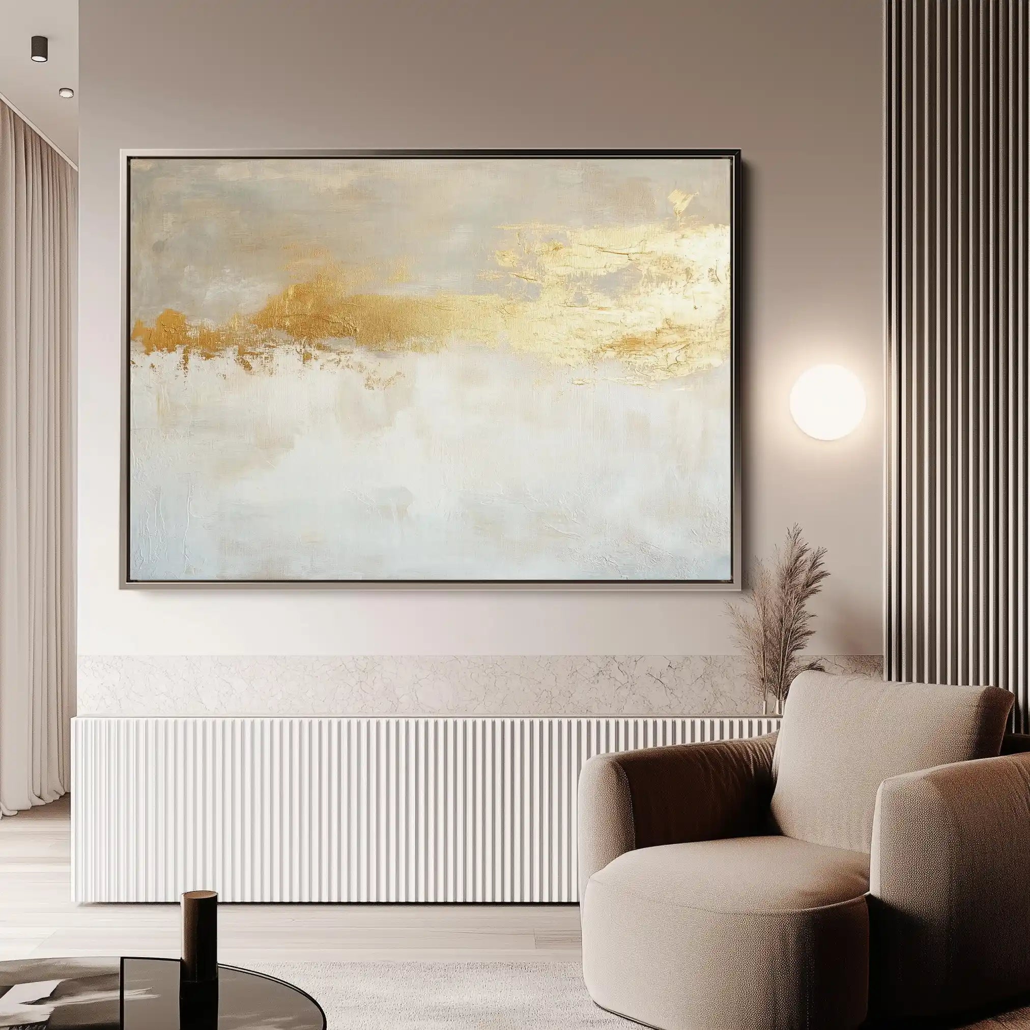 Abstract 676 Canvas Art 60 x 40 cm / Black