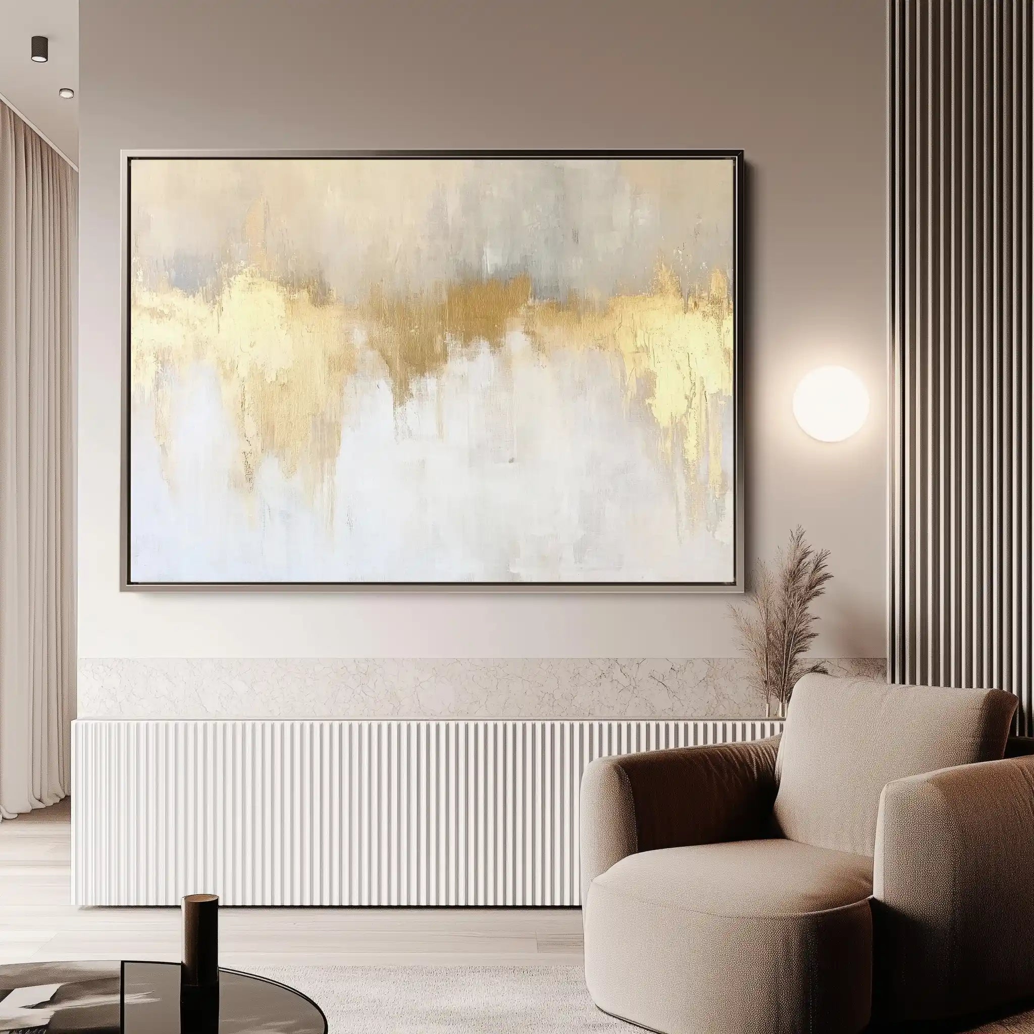 Abstract 677 Canvas Art 60 x 40 cm / Black