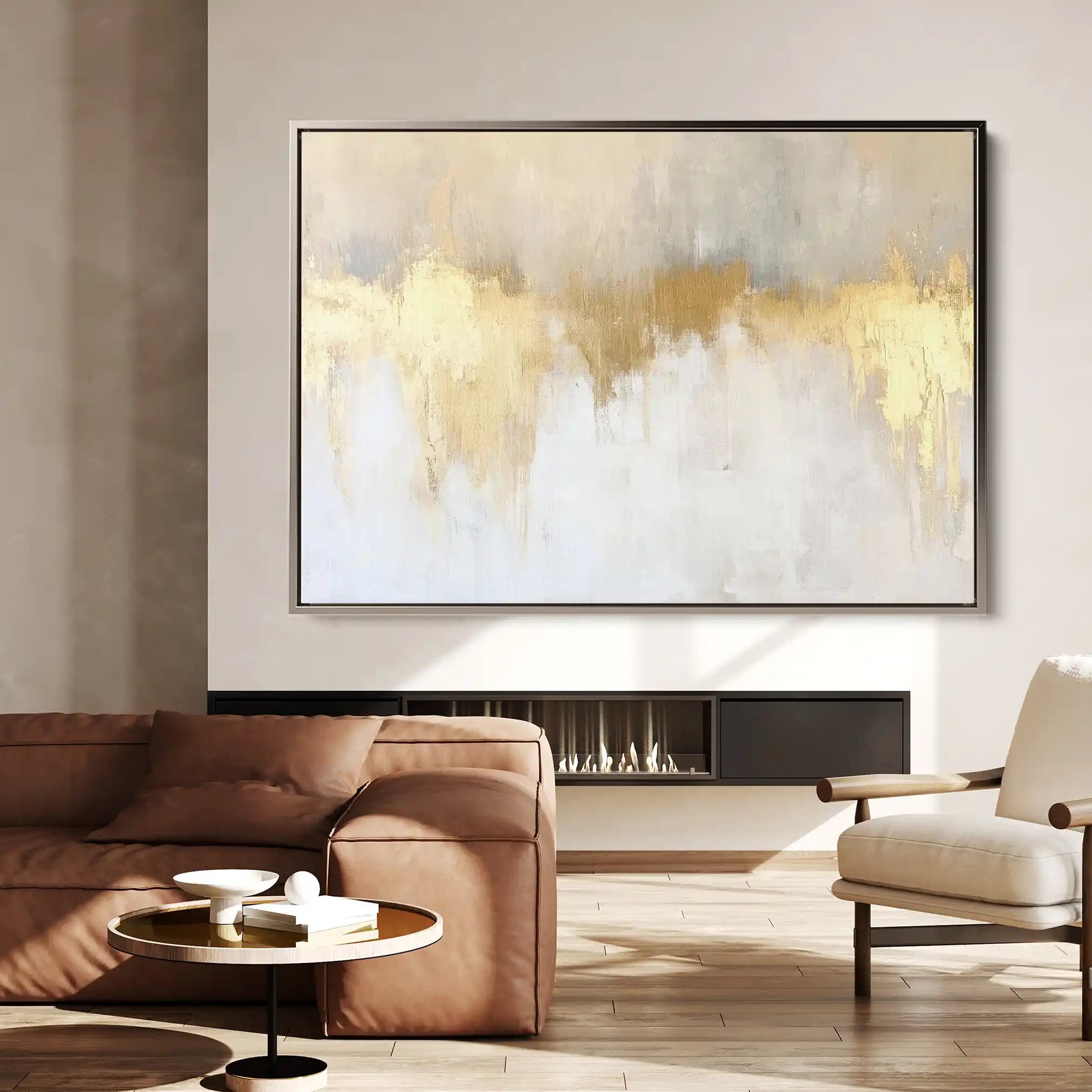 Abstract 677 Canvas Art 60 x 40 cm / Black