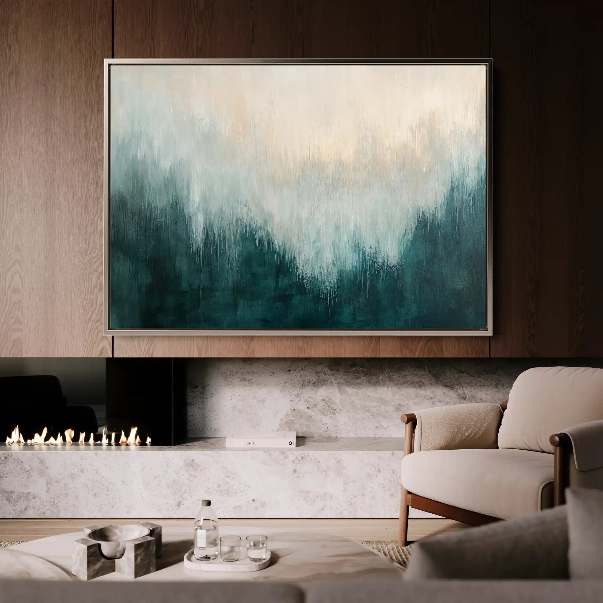 Abstract 682 Canvas Art 60 x 40 cm / Black