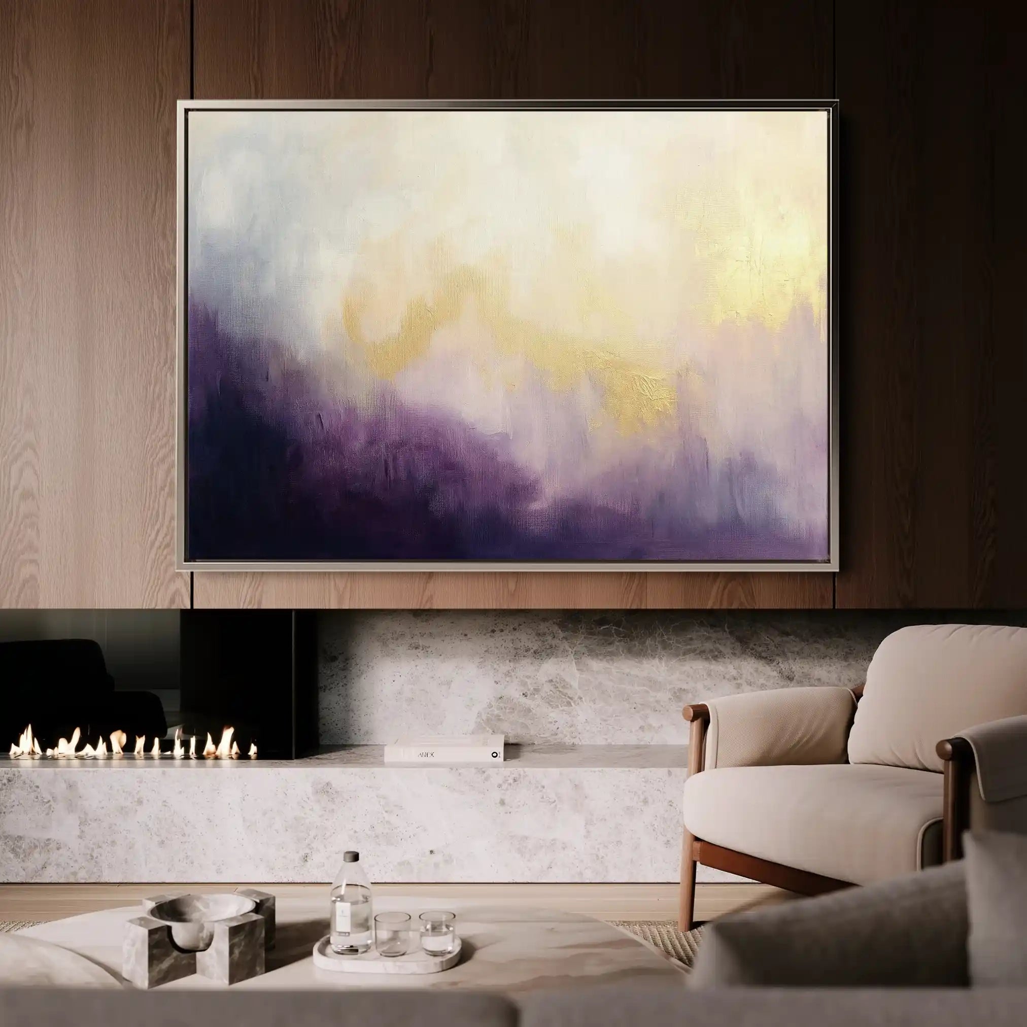 Abstract 690 Canvas Art 60 x 40 cm / Black